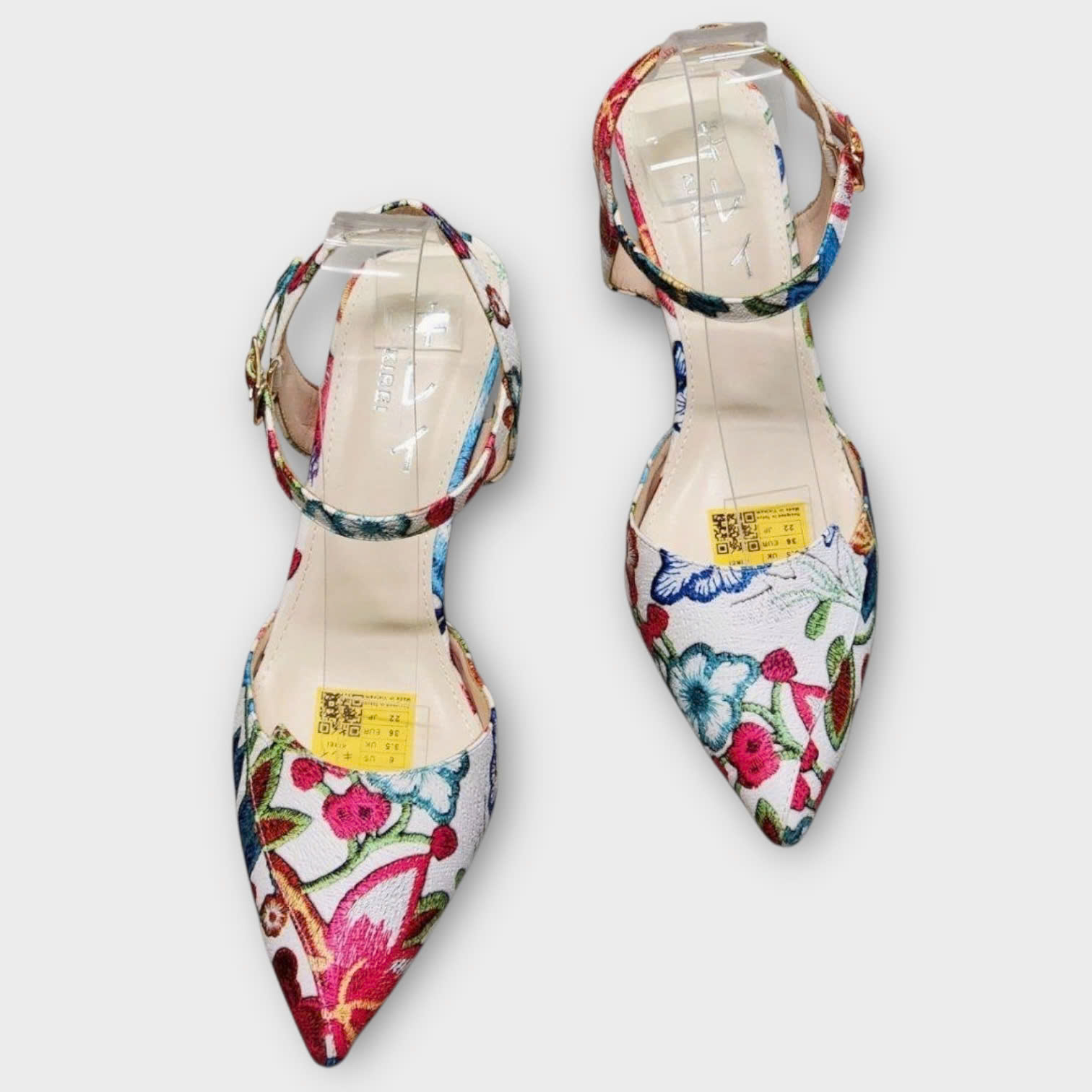 Kirei Office CP Sandal Cao Gót 3D FEP 7P Hồng trắng