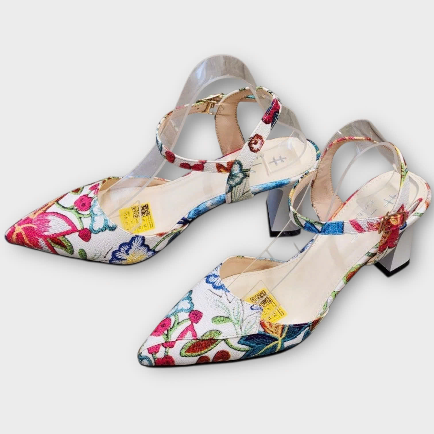 Kirei Office CP Sandal Cao Gót 3D FEP 7P Hồng trắng