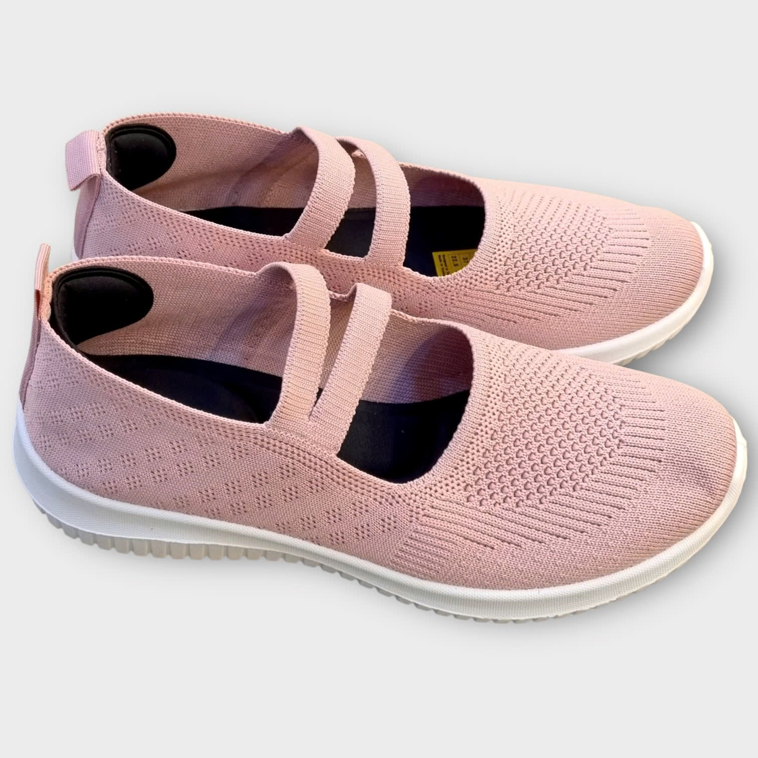 Kirei Walk BG Giày Búp Bê Straps Knitted Hồng