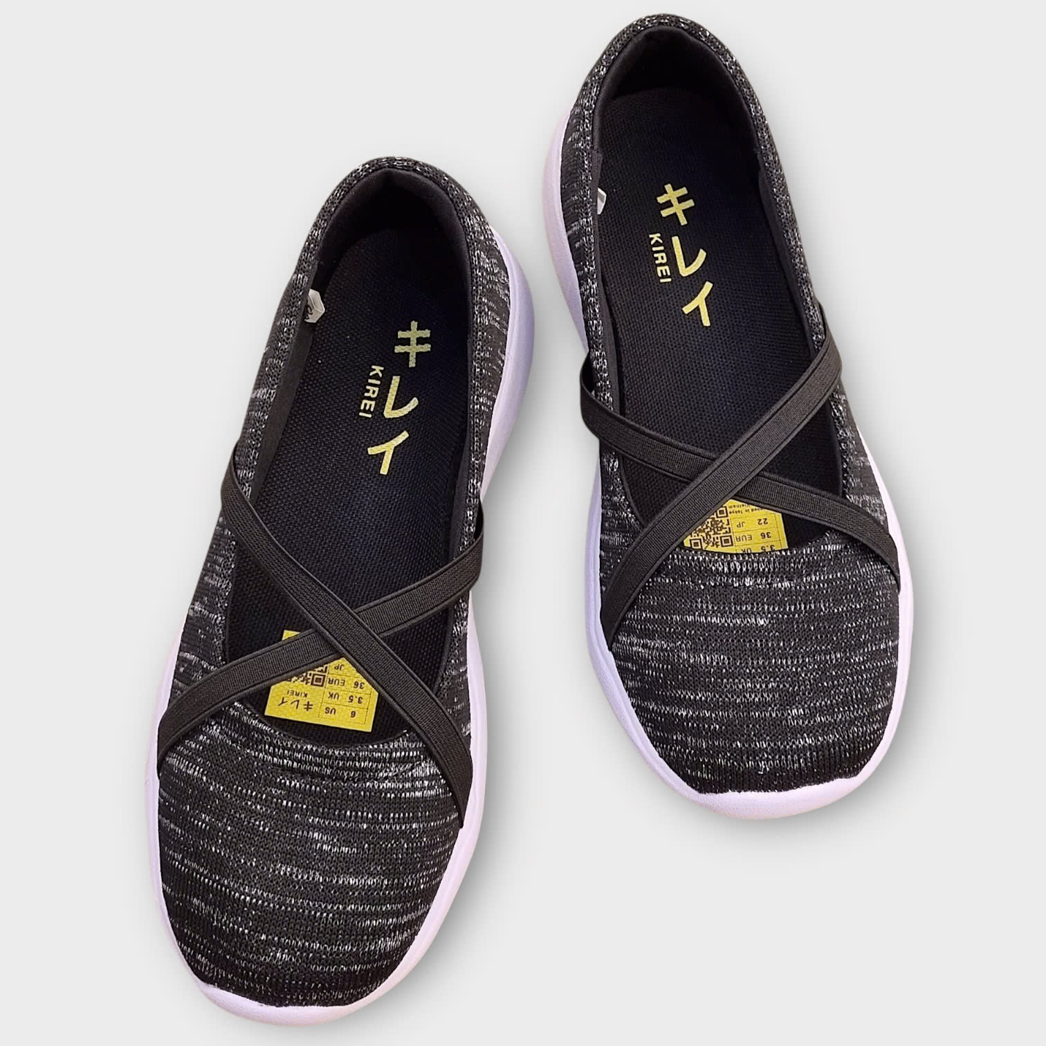 Kirei breathable walk straps HD Black doll shoes