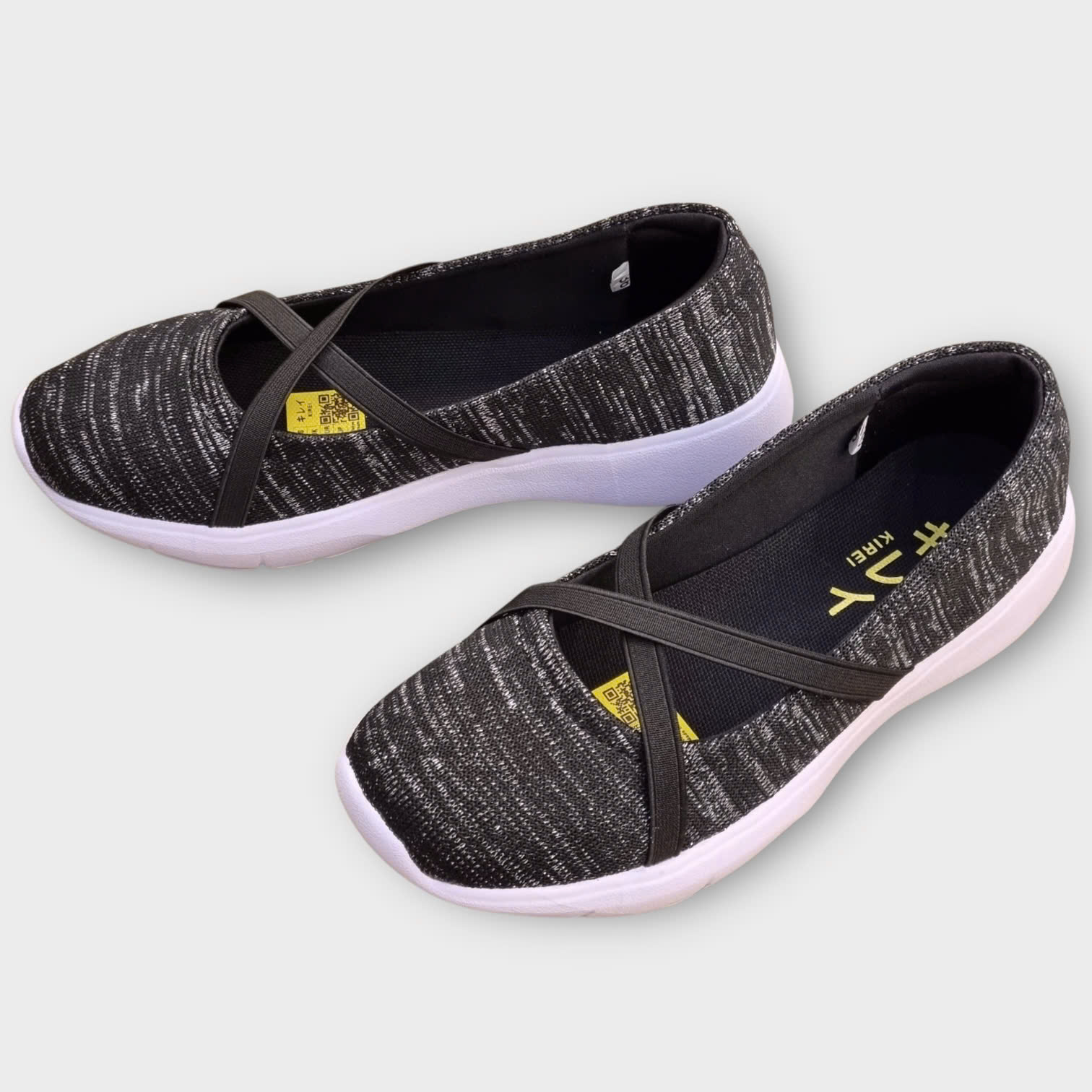 Kirei breathable walk straps HD Black doll shoes
