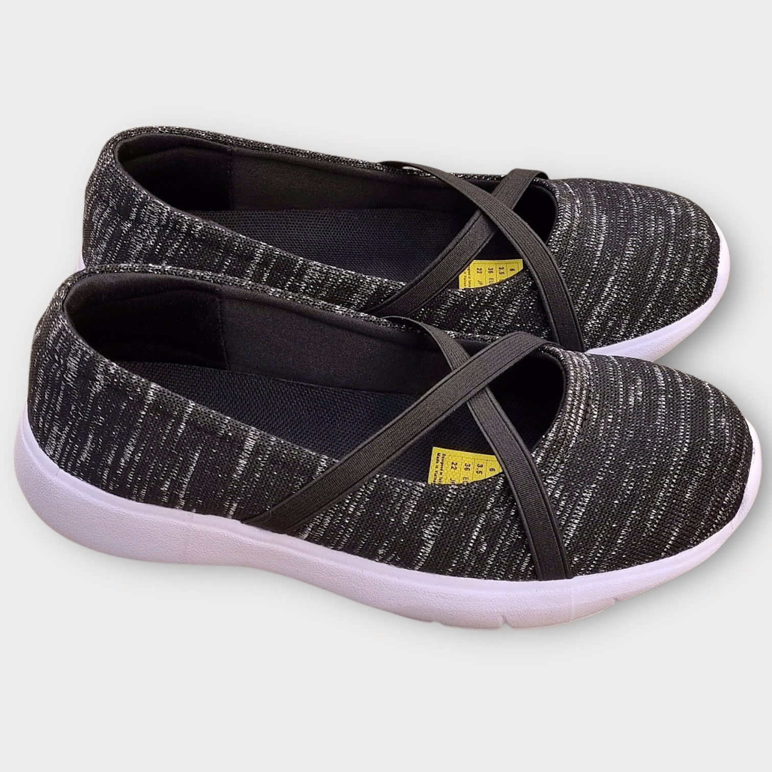 Kirei breathable walk straps HD Black doll shoes