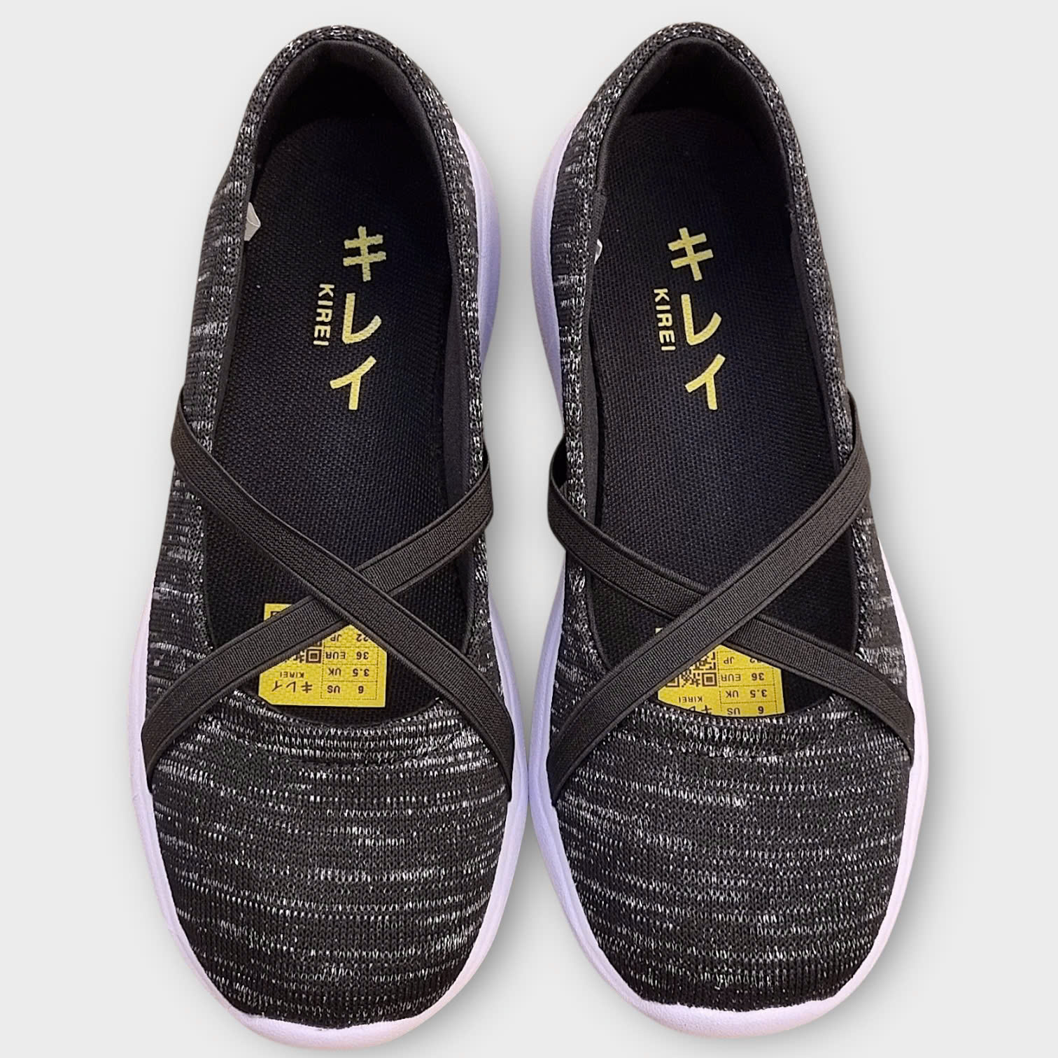 Kirei breathable walk straps HD Black doll shoes