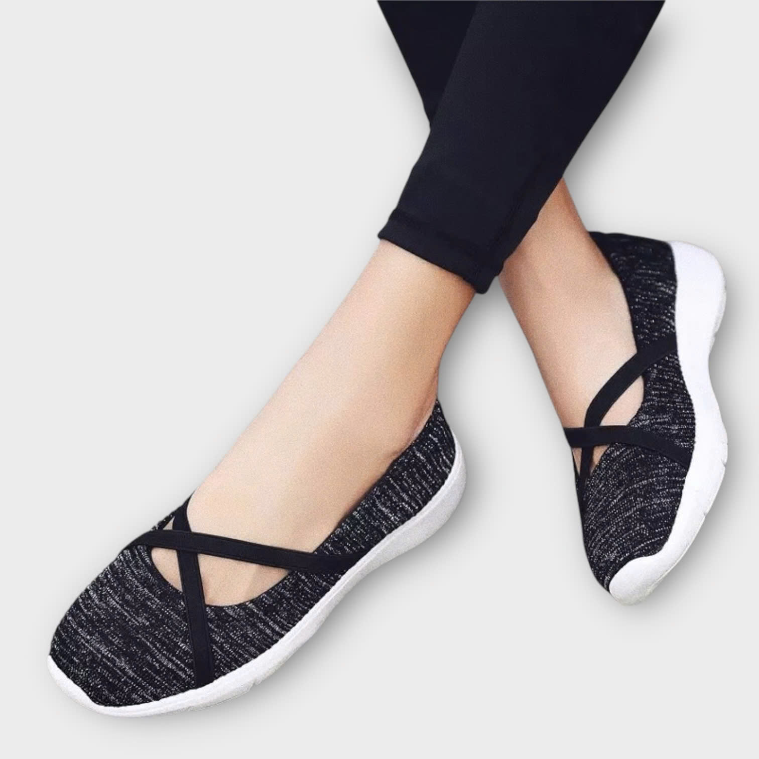 Kirei breathable walk straps HD Black doll shoes