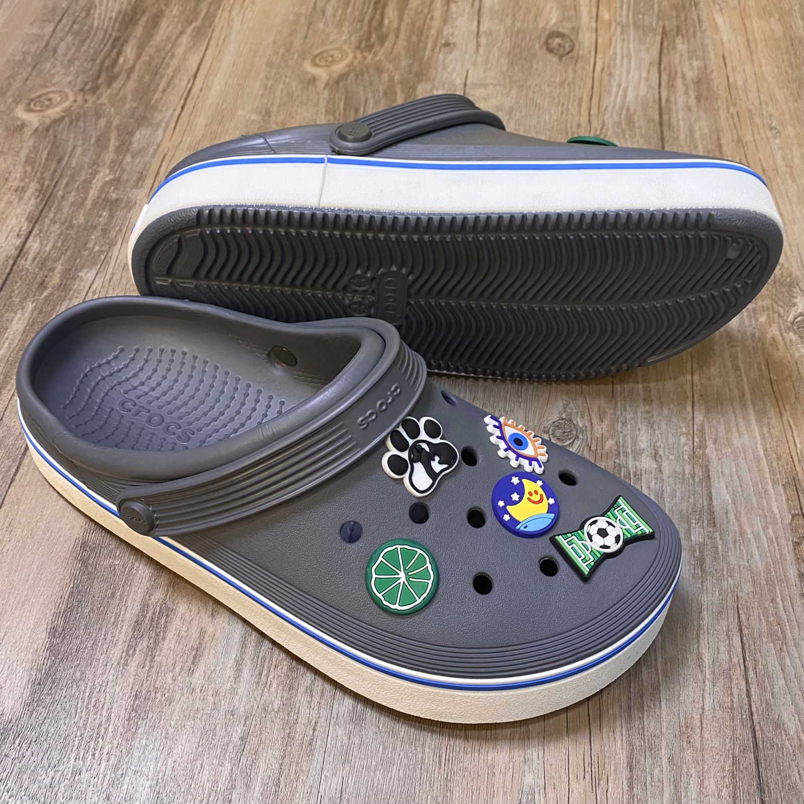 Dép Crocs Crocband Clog HN2 Grey/Blue
