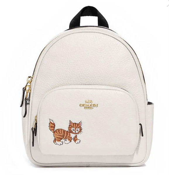 Balo Coach Mini With Dancing Kitten DS White - 20x23x9cm