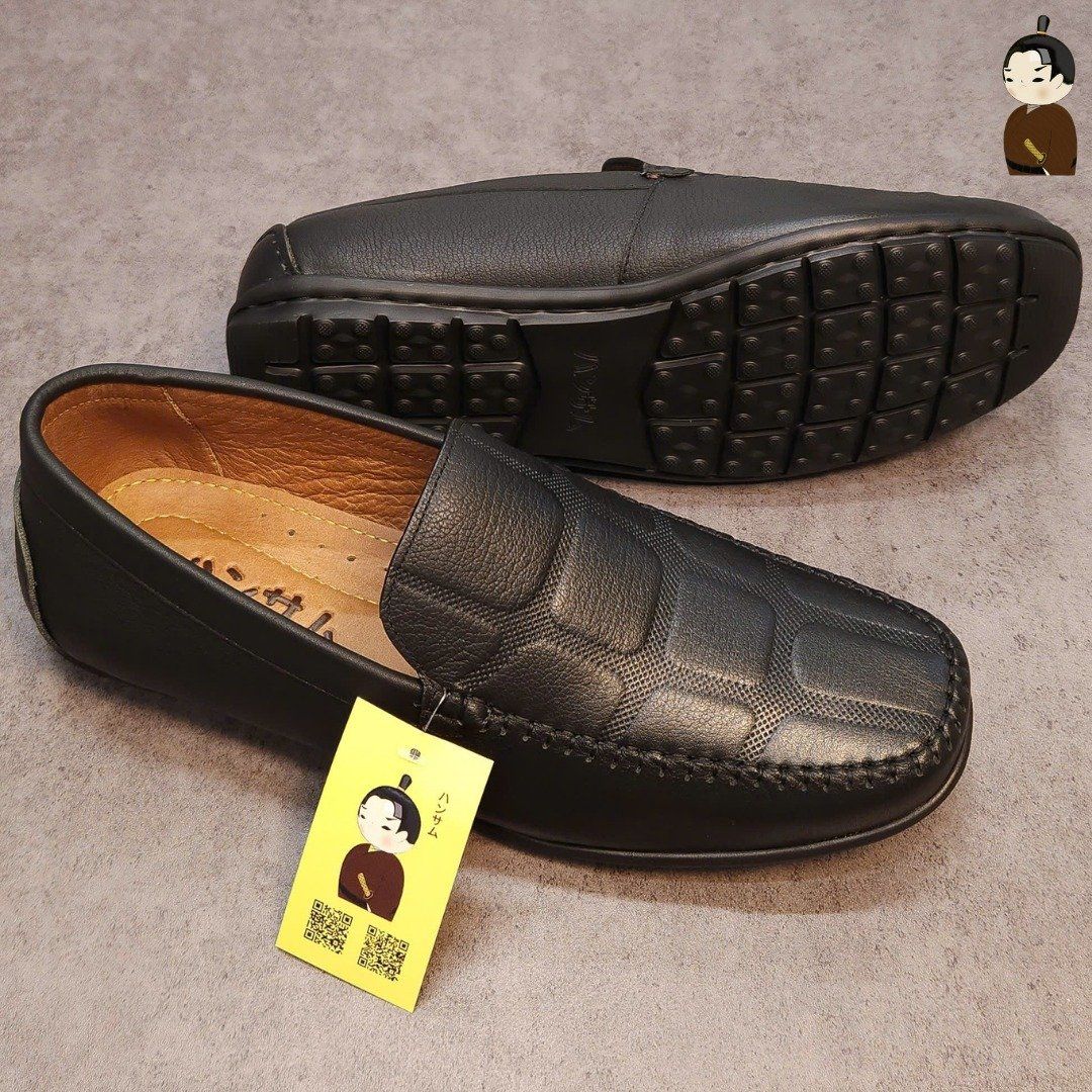 Hansamu Kai - Office Moccasin DGD9 Black