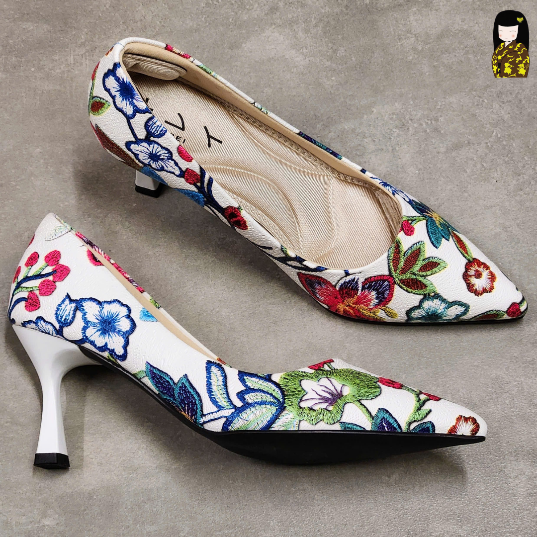 Kirei Biteki - Office Kitten Heel CP2 White