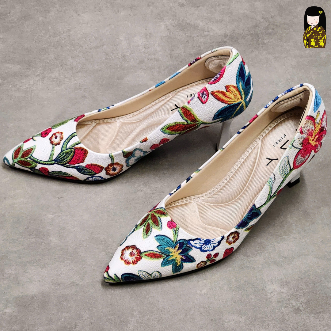 Kirei Biteki - Office Kitten Heel CP2 White