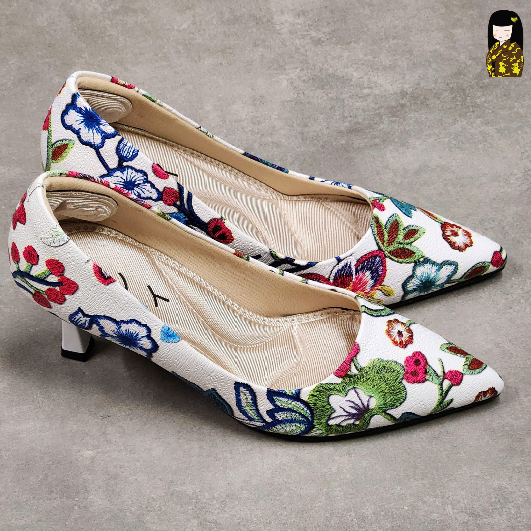 Kirei Biteki - Office Kitten Heel CP2 White