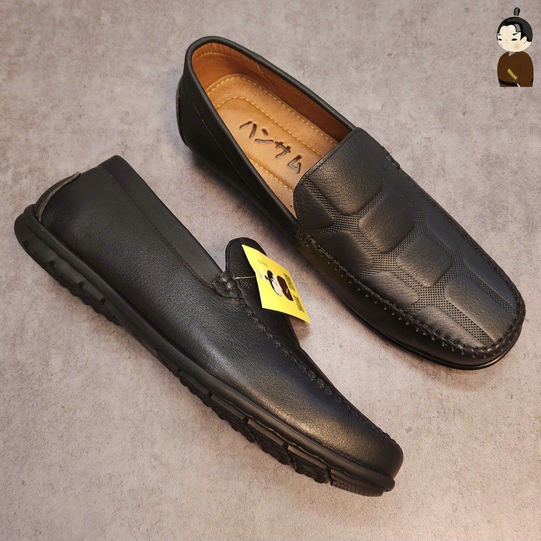 Hansamu Kai - Office Moccasin DGD9 Black
