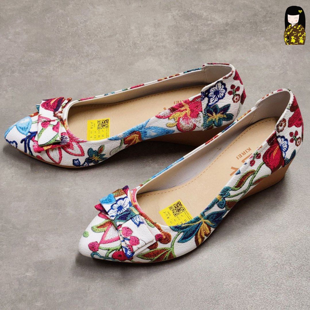 Kirei Office Hi 3D Wedge Shoes FEP 5P Pink White
