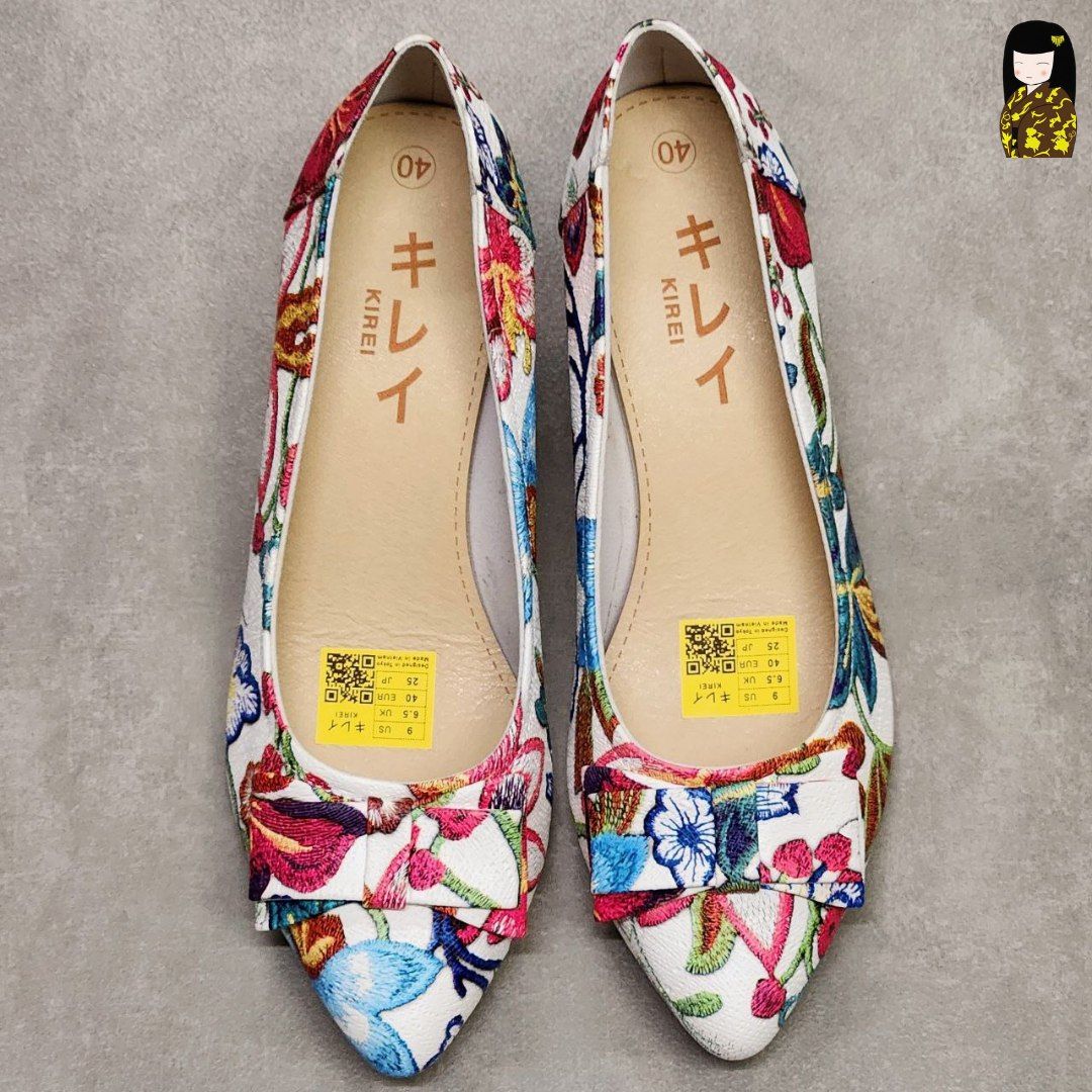 Kirei Office Hi 3D Wedge Shoes FEP 5P Pink White