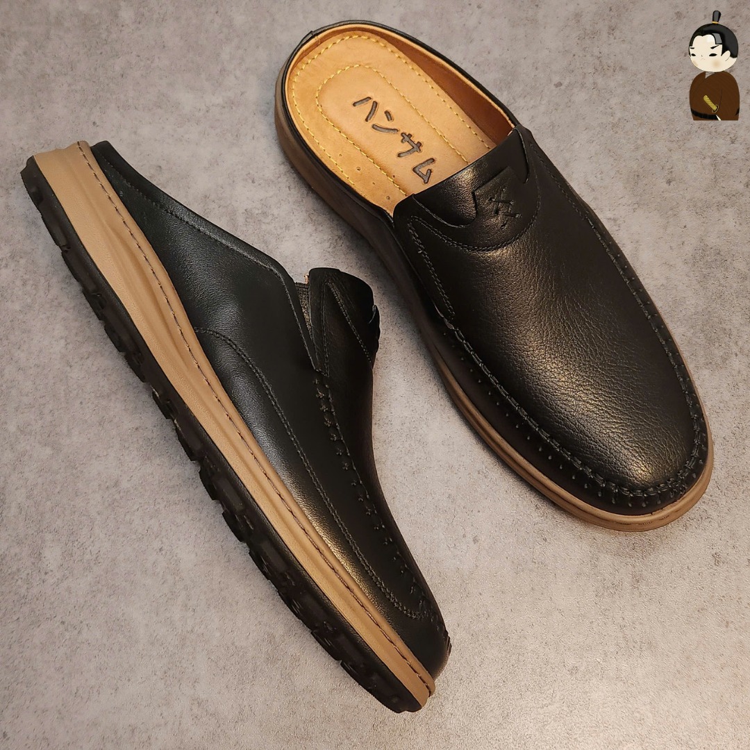 Hansamu Zen - Office Mules V1 DGD11 Black
