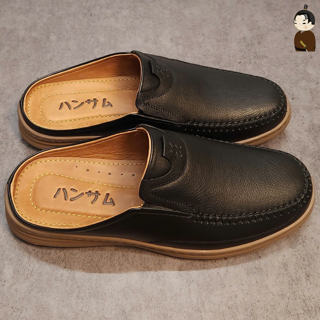 Hansamu Zen - Office Mules V1 DGD11 Black