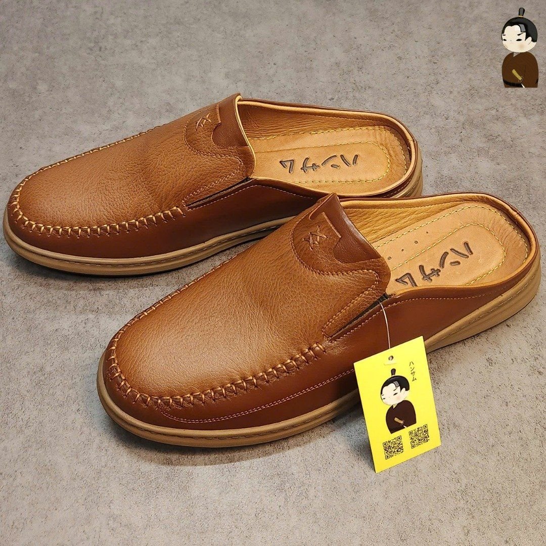 Hansamu Zen - Office Mules V1 DGD11 Brown