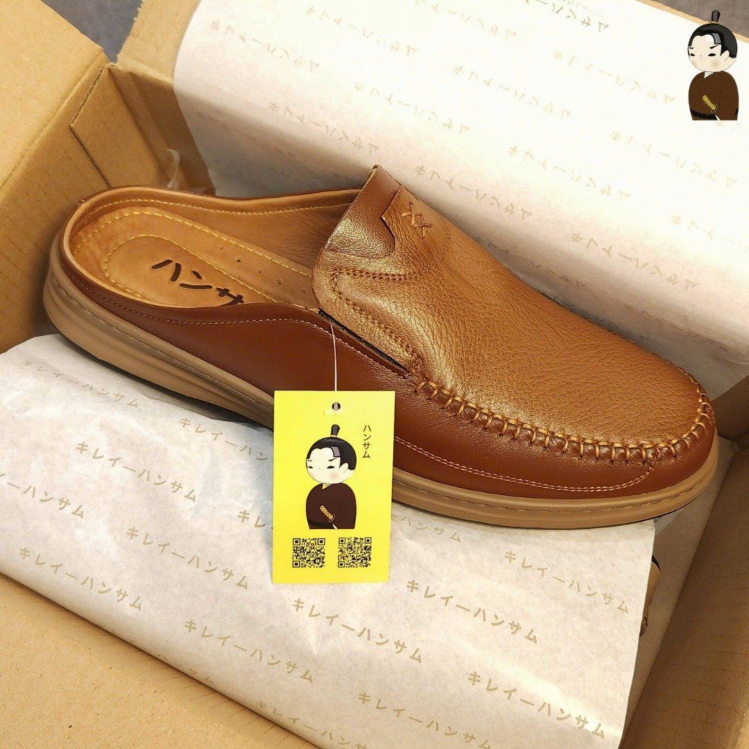 Hansamu Zen - Office Mules V1 DGD11 Brown