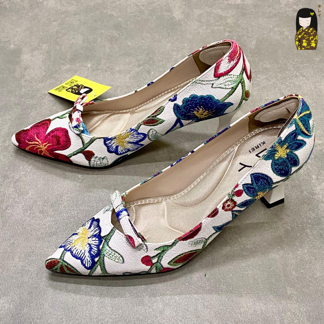 Kirei Biteki - Office Kitten Heel CP3 White
