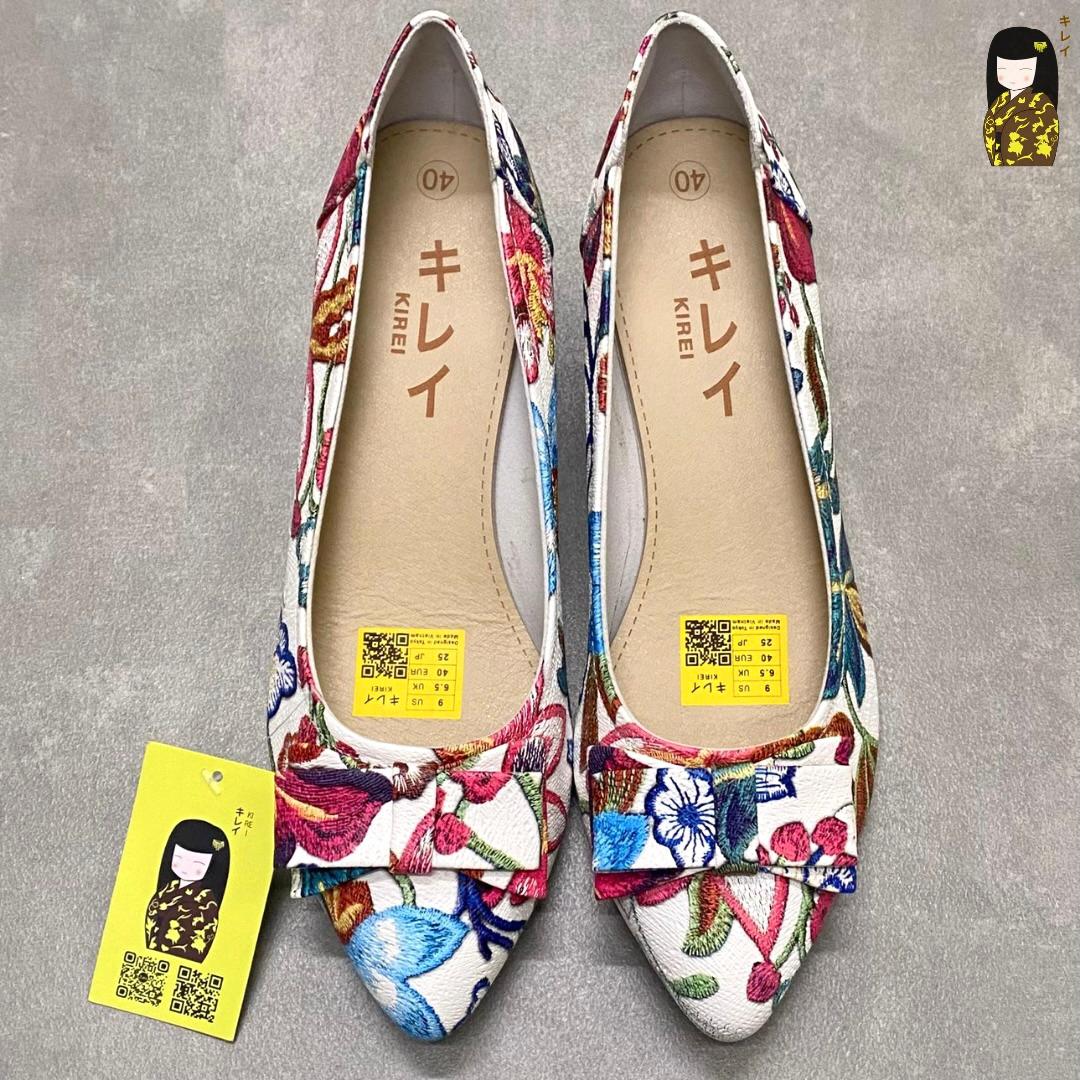 Kirei Office Hi 3D Wedge Shoes FEP 5P Pink White
