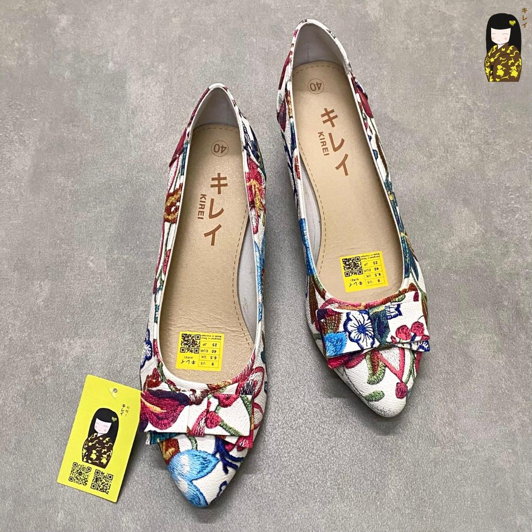 Kirei Office Hi 3D Wedge Shoes FEP 5P Pink White