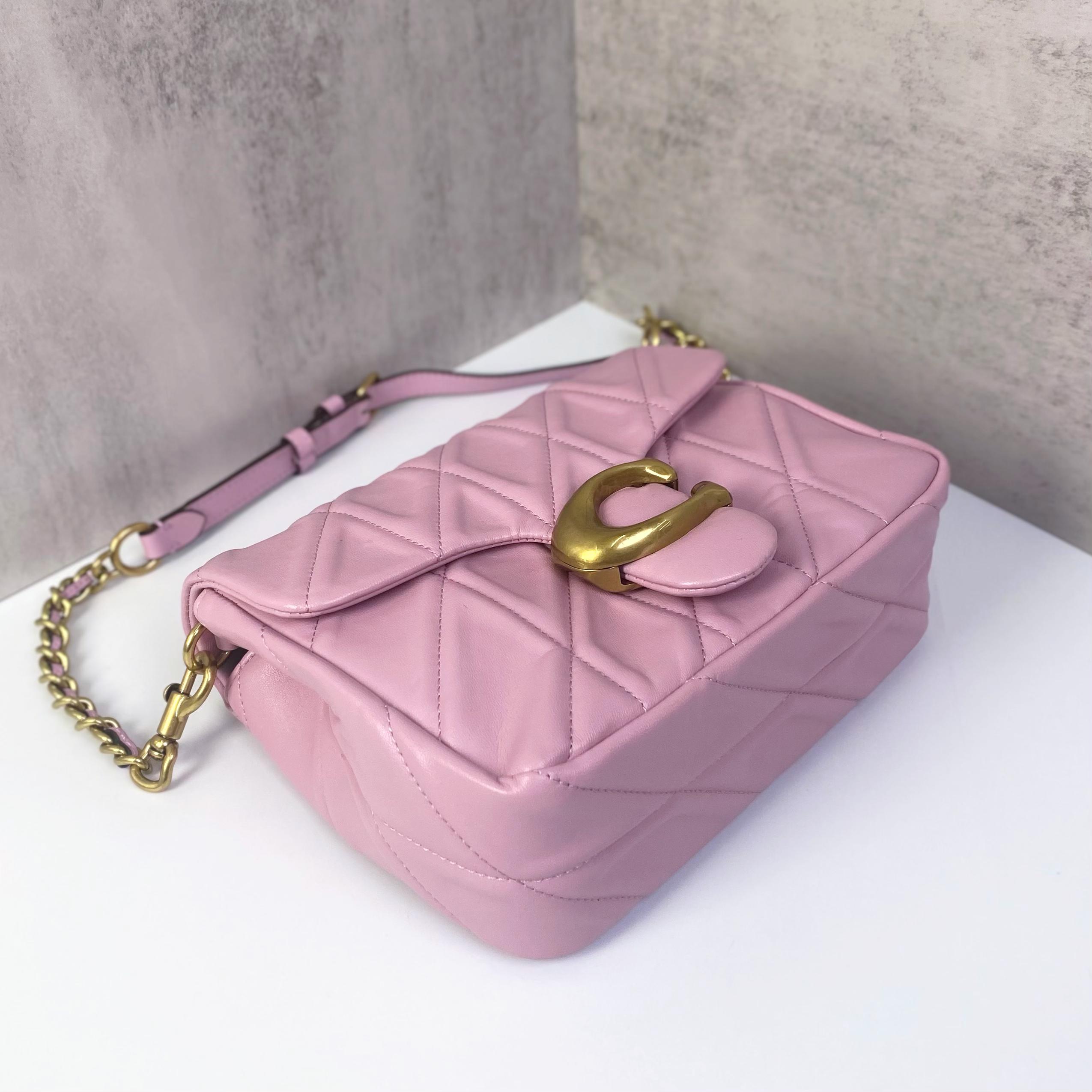 Túi Coach Times Square Tabby Shouder Bag Quilting DS Pink