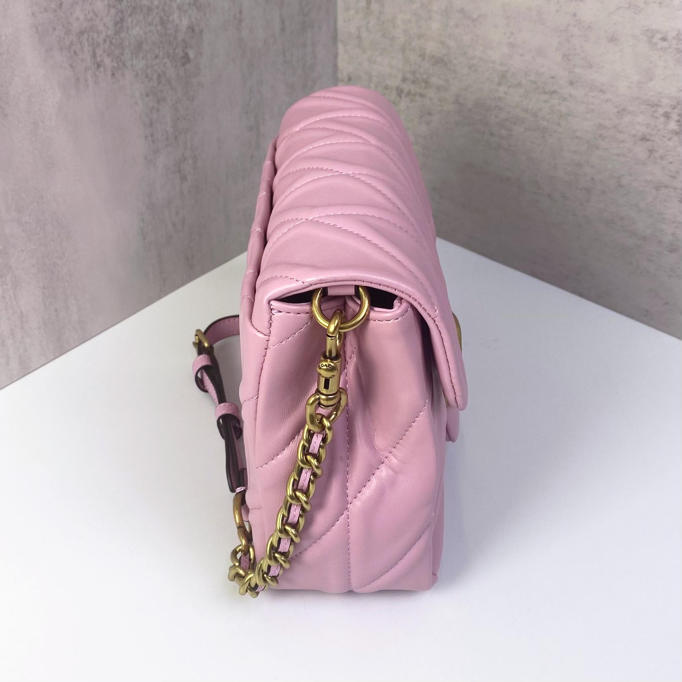 Túi Coach Times Square Tabby Shouder Bag Quilting DS Pink