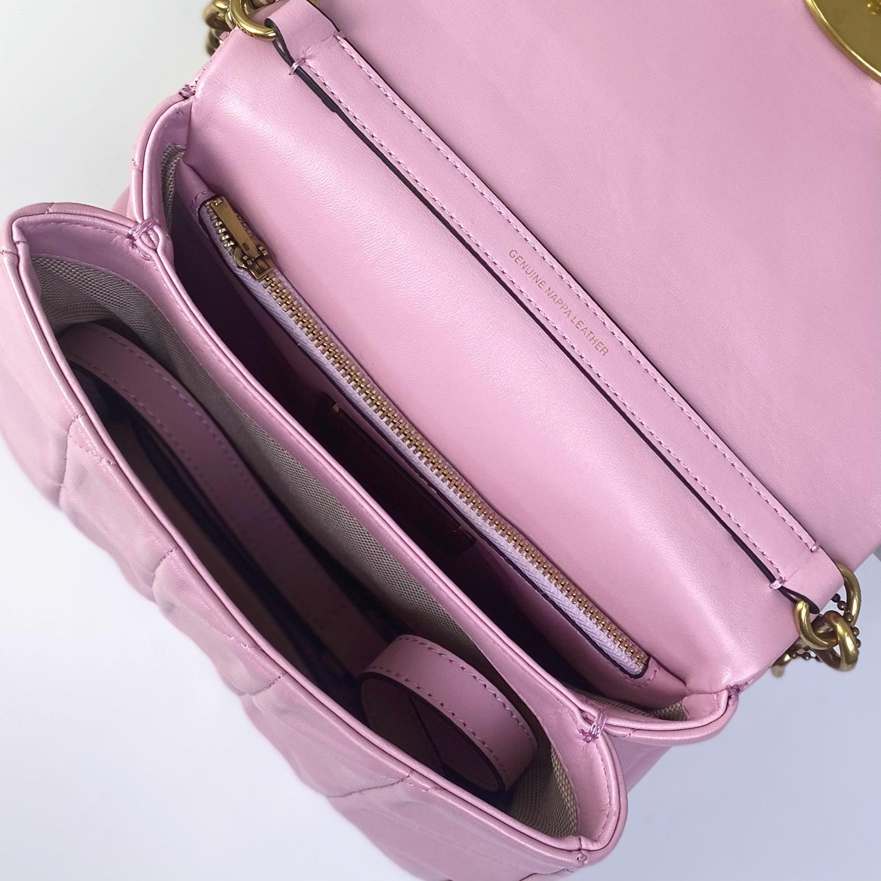 Túi Coach Times Square Tabby Shouder Bag Quilting DS Pink