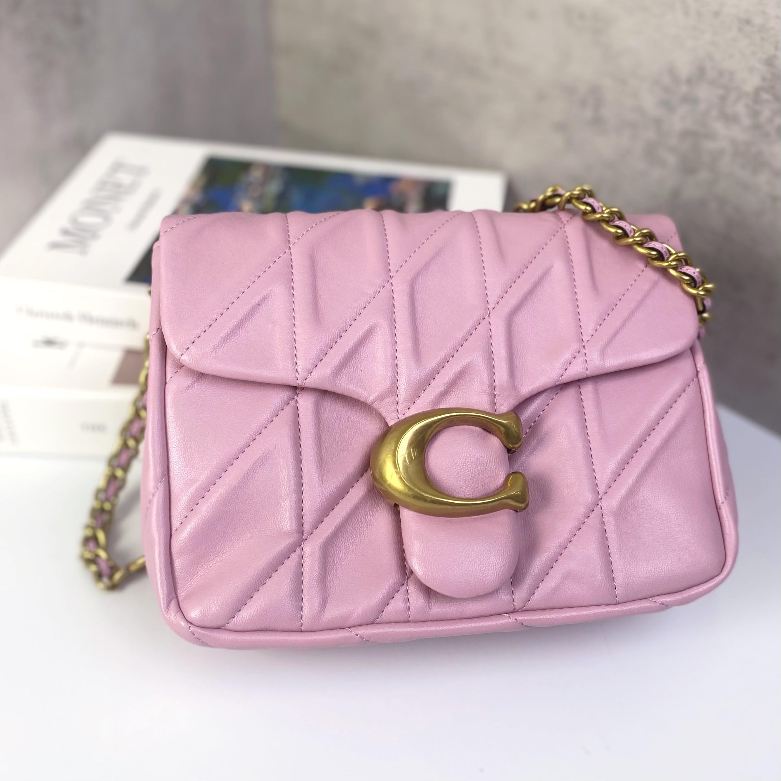 Túi Coach Times Square Tabby Shouder Bag Quilting DS Pink
