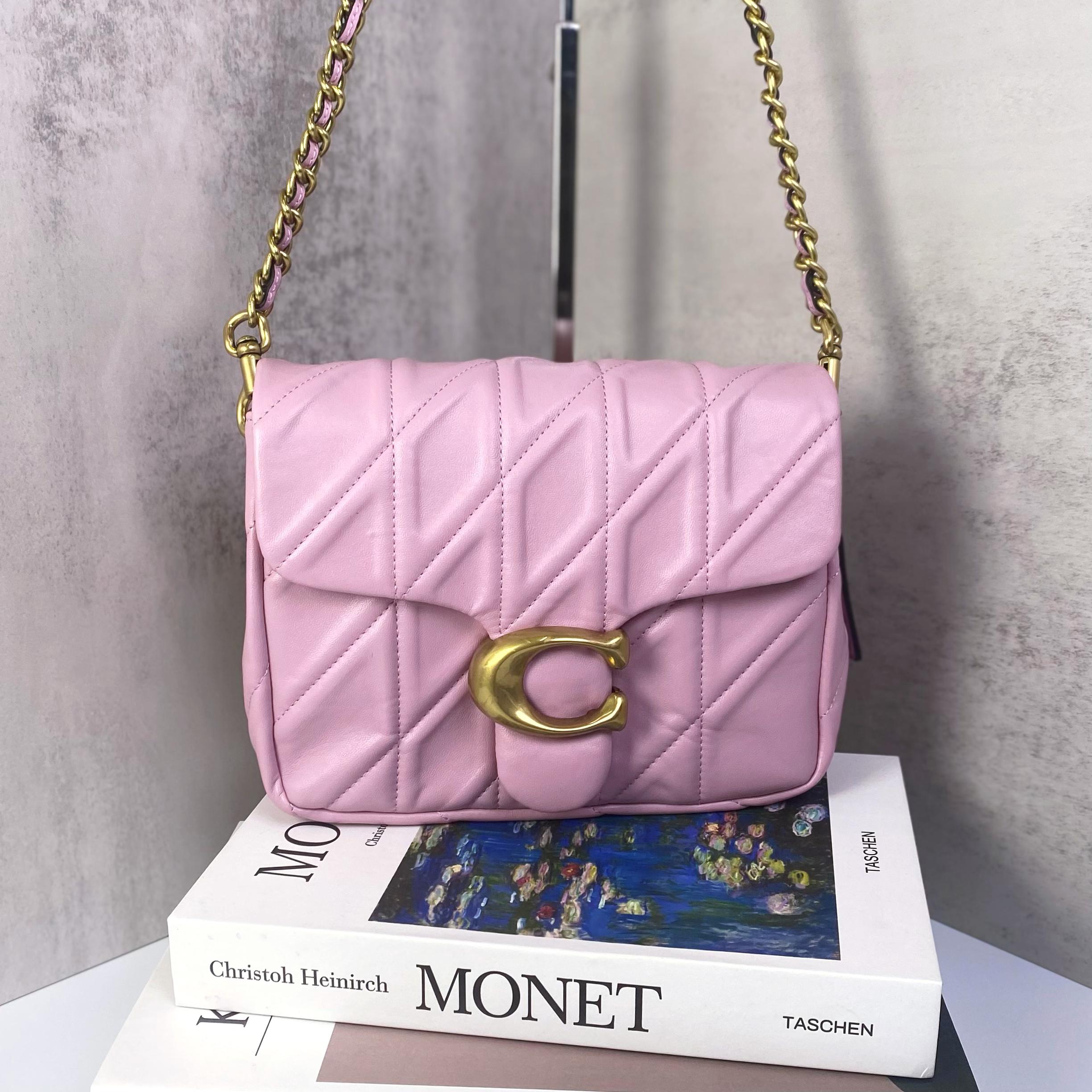 Túi Coach Times Square Tabby Shouder Bag Quilting DS Pink