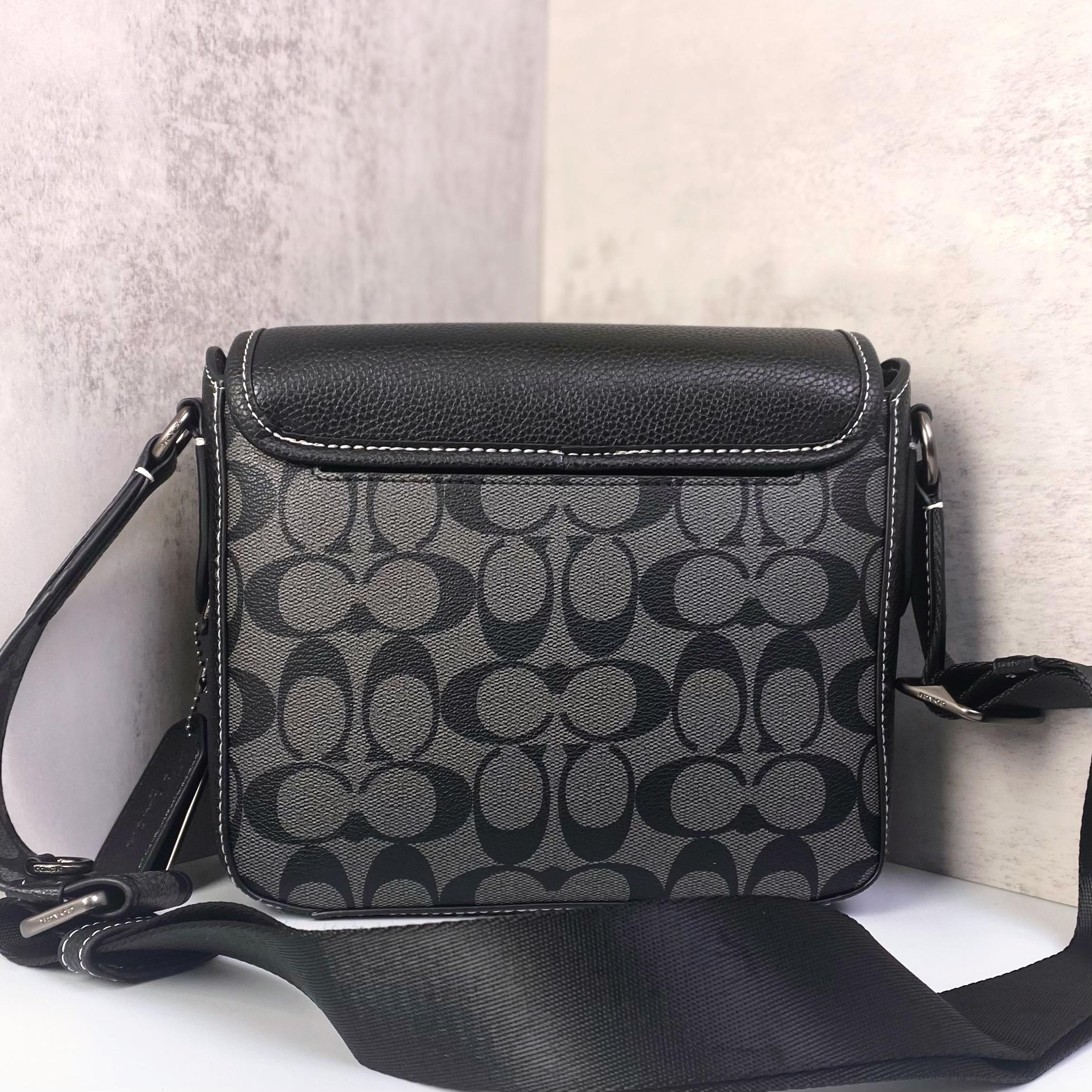 Túi Coach Sullivan Flap Crossbody Bag In Blocked Signature Canvas DS Brown/Black