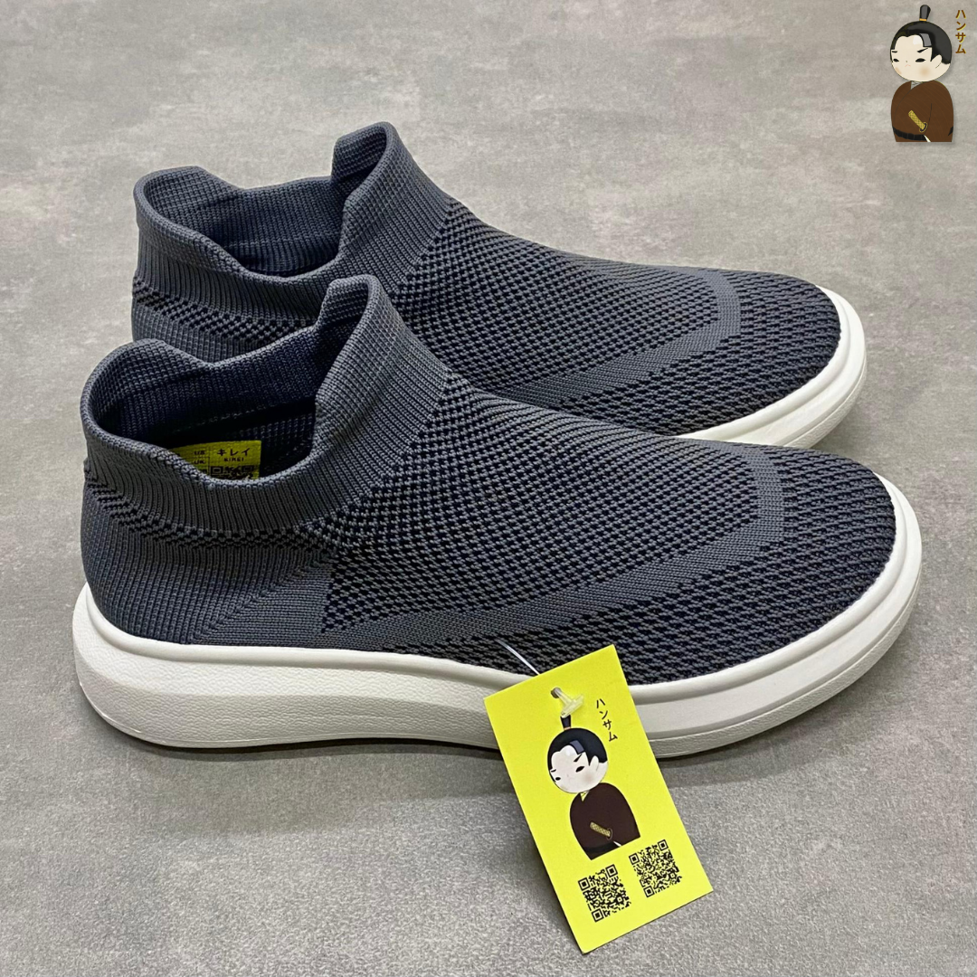 Hansamu walk sock knit unisex HD Gray Japanese sneakers