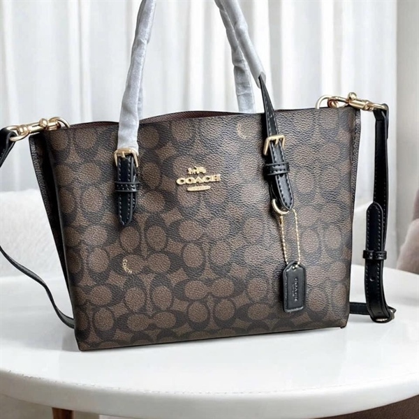 Túi Coach Mollie Tote 25 Signature DS D.Brown