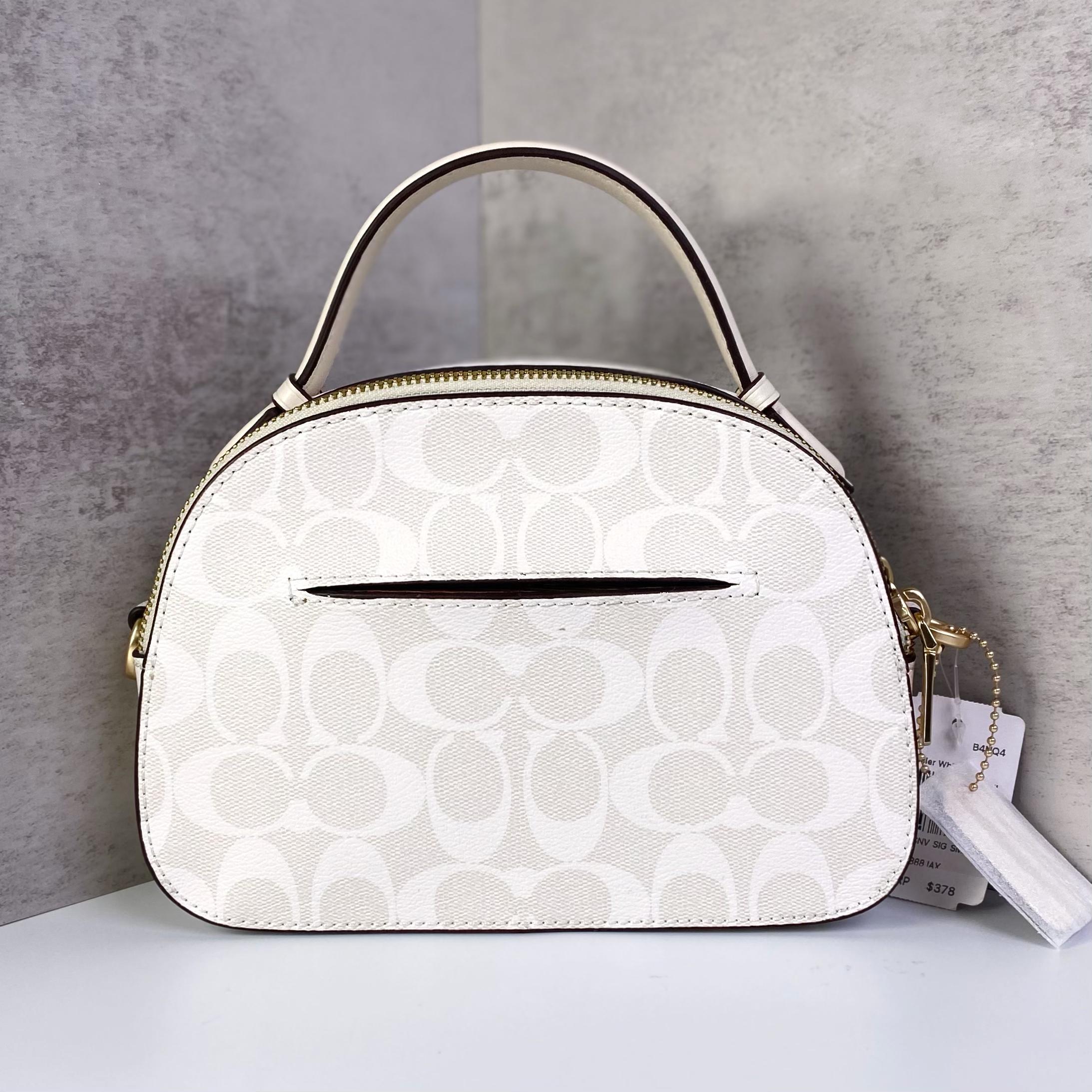 Túi Xách Coach Serena Satchel Canvas DS White - 21x14.5x6.5cm