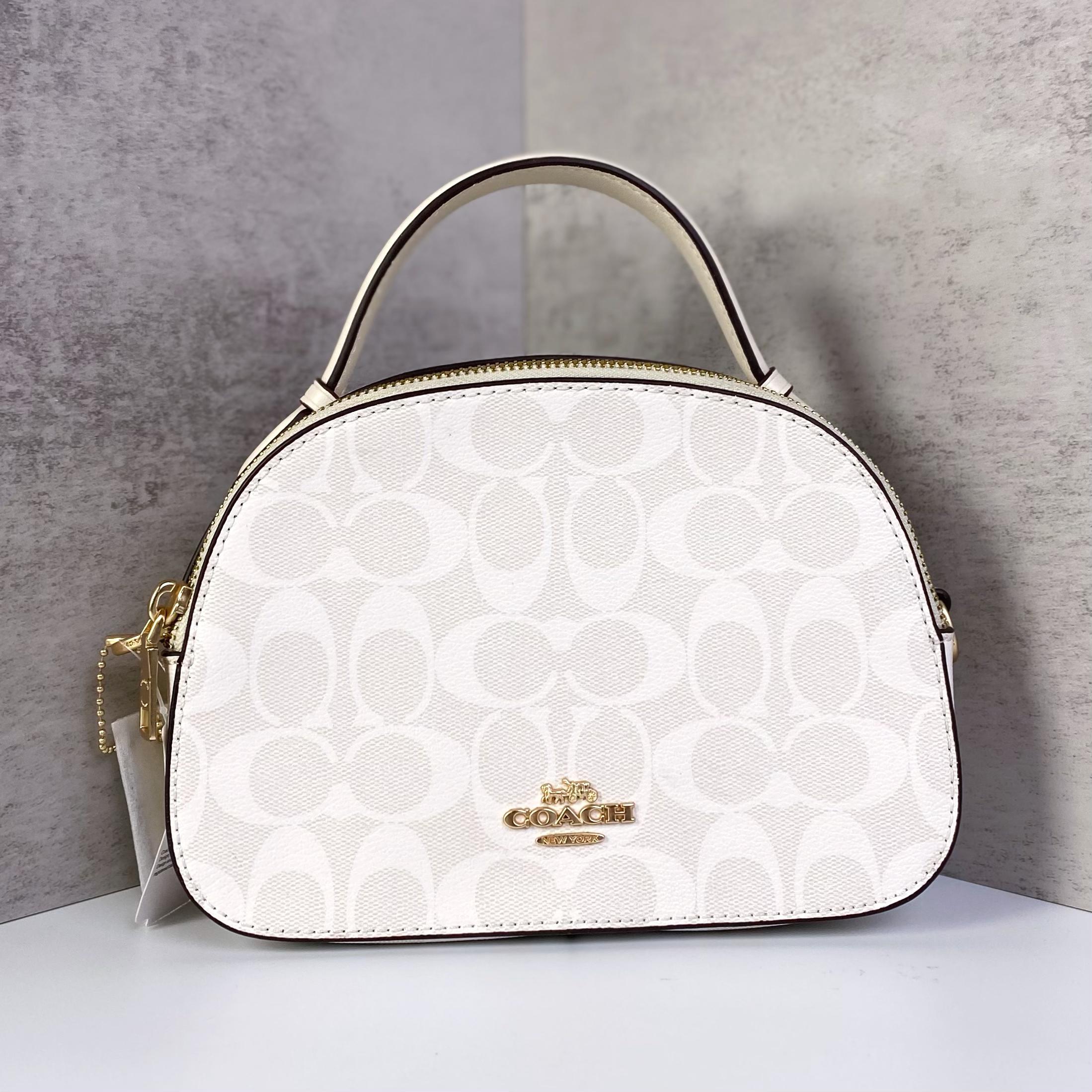 Túi Xách Coach Serena Satchel Canvas DS White - 21x14.5x6.5cm