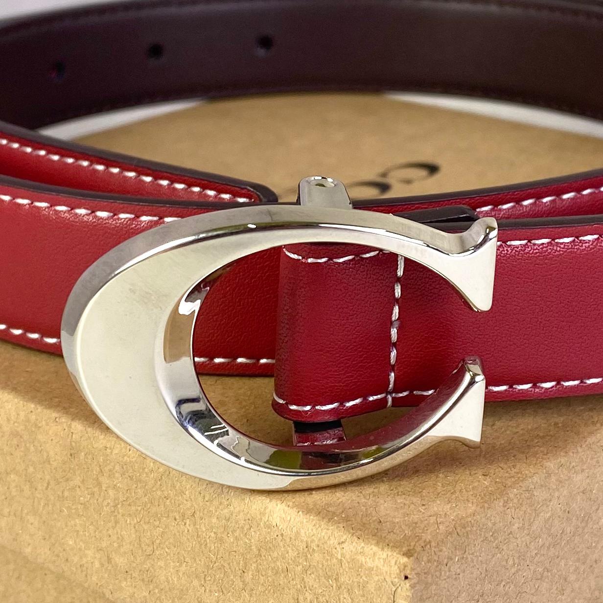Dây Nịt Coach Logo DS Reb/Silver