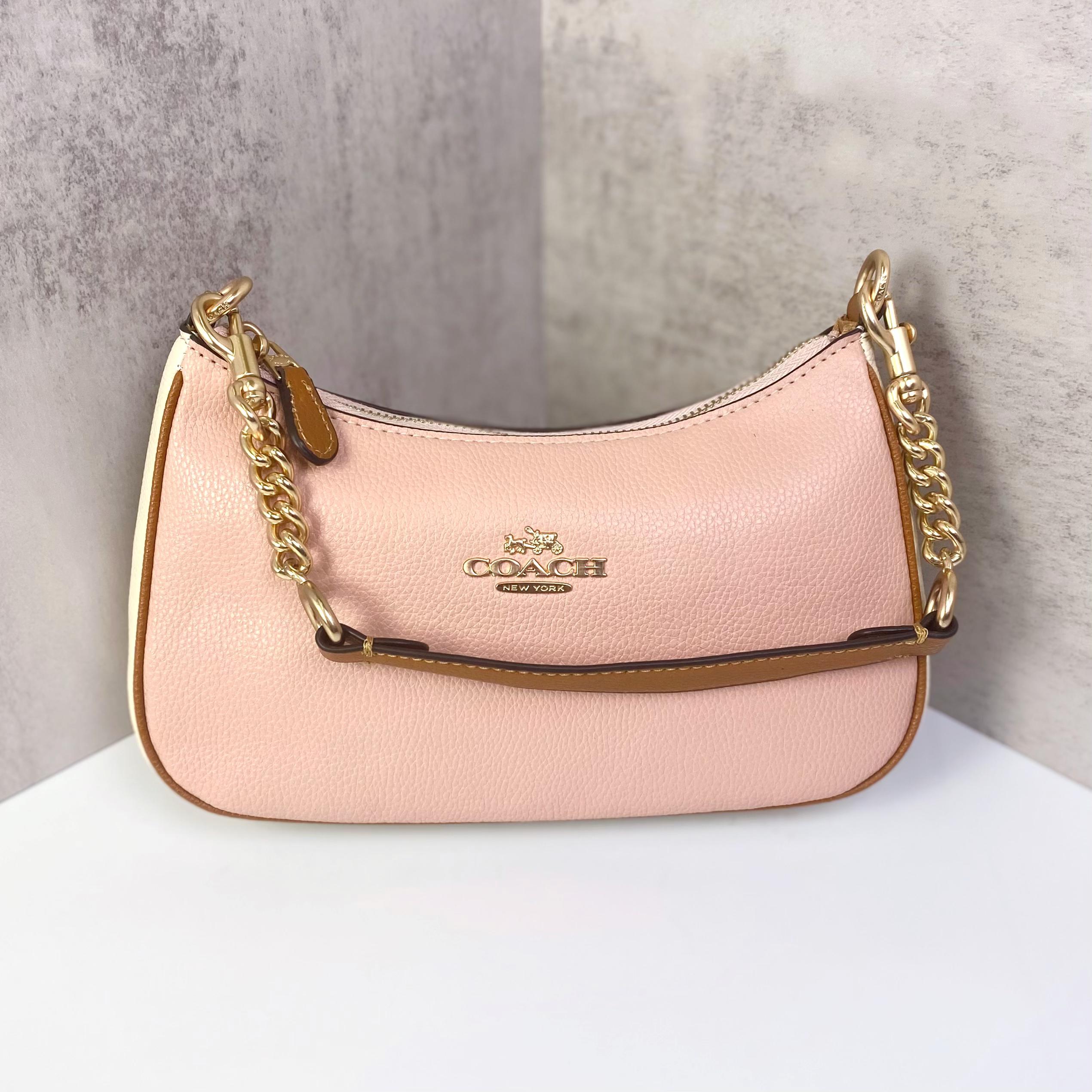 Túi Coach Teri Shoulder DS Pink/White