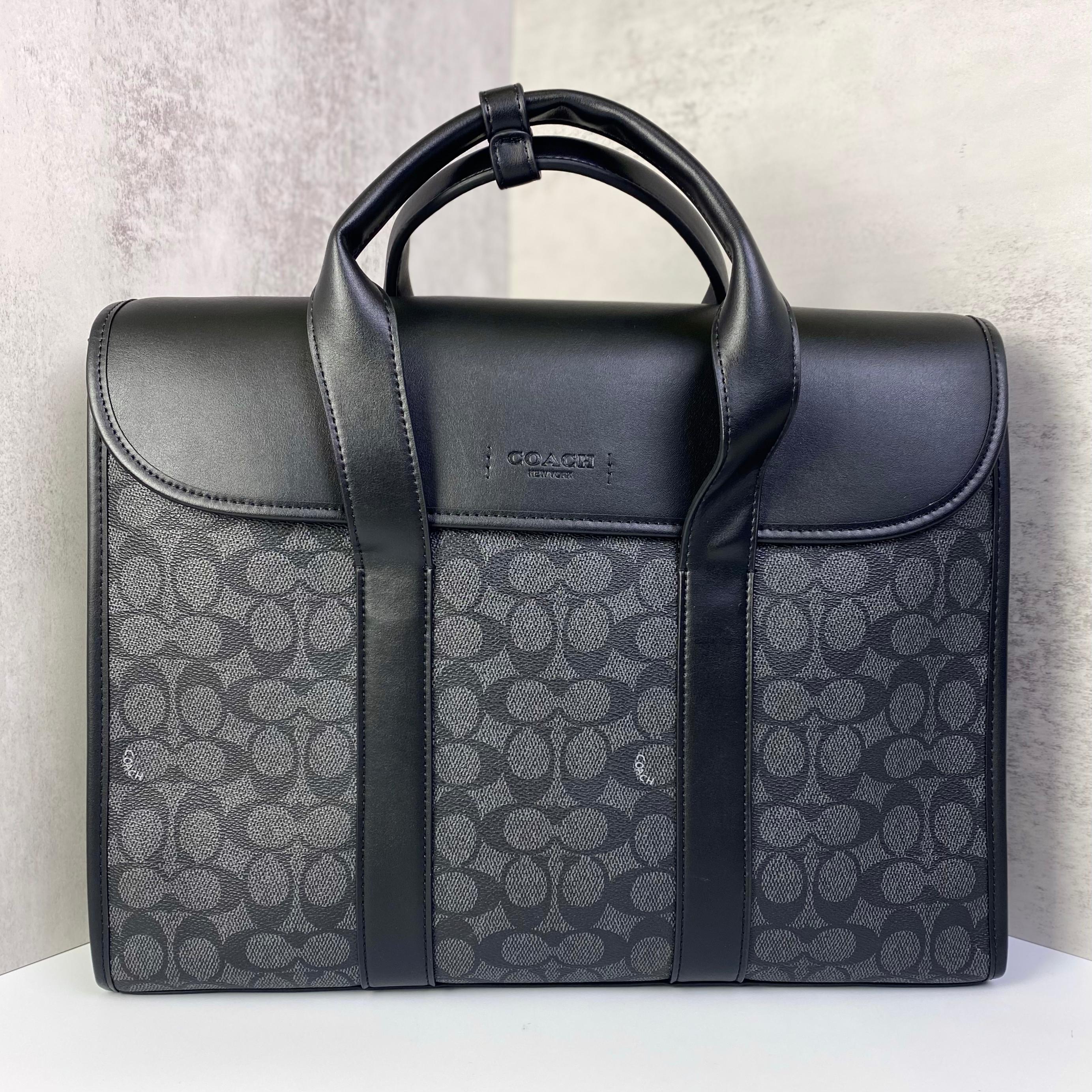 Túi Coach Gotham Portfolio in Signature Leather DS Black