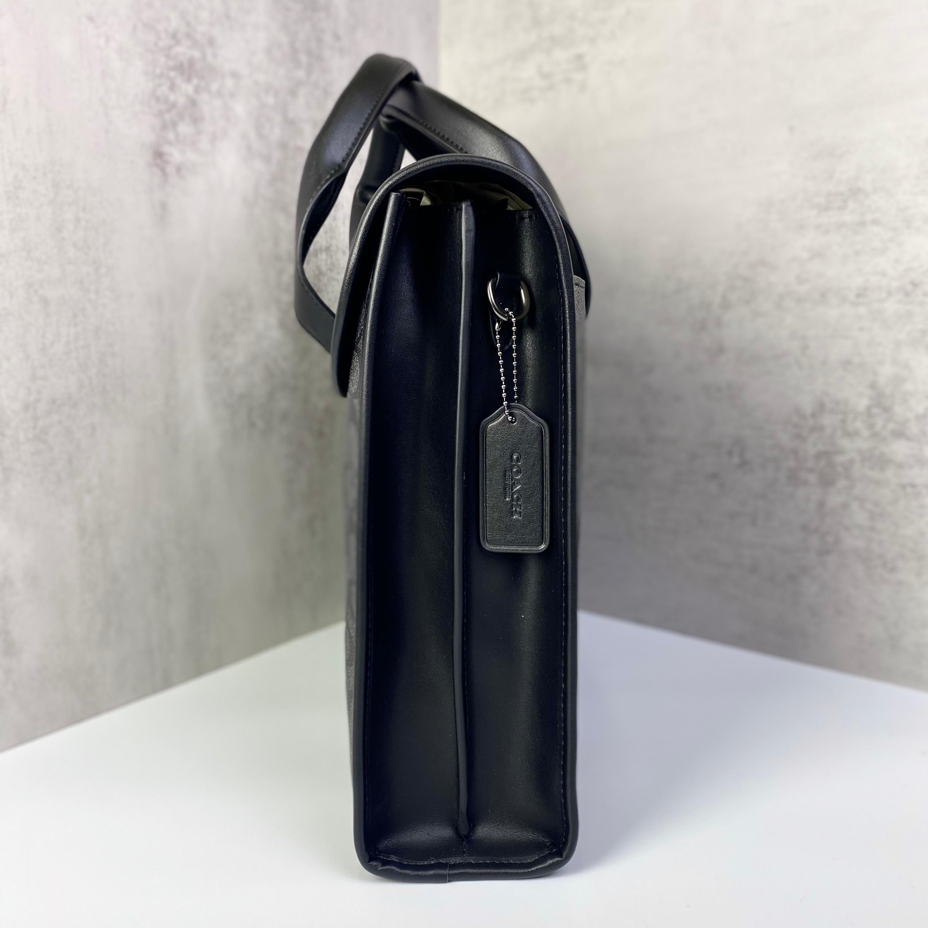 Túi Coach Gotham Portfolio in Signature Leather DS Black