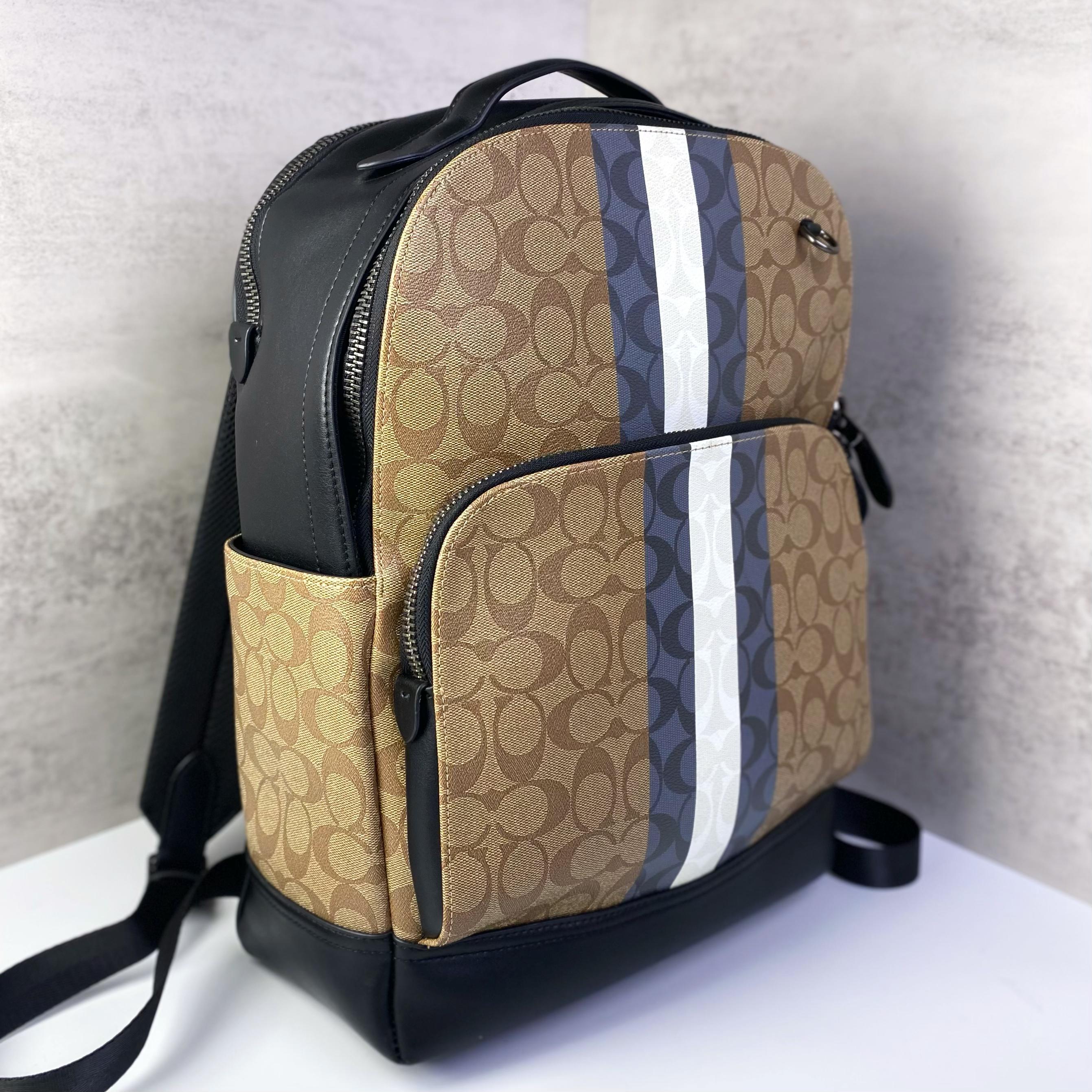 Balo Coach Graham Men Backpack In Signature Canvas DS Brown