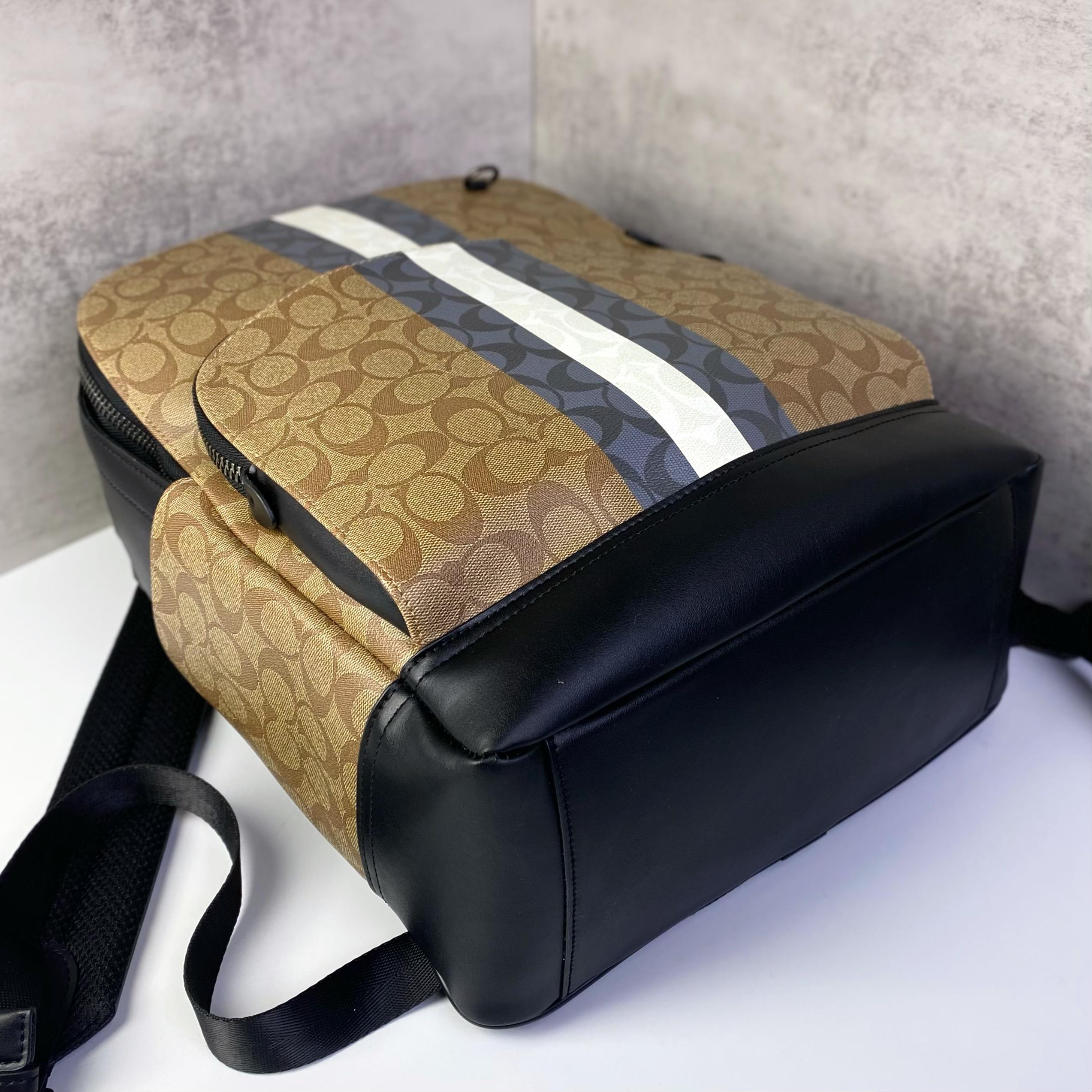 Balo Coach Graham Men Backpack In Signature Canvas DS Brown