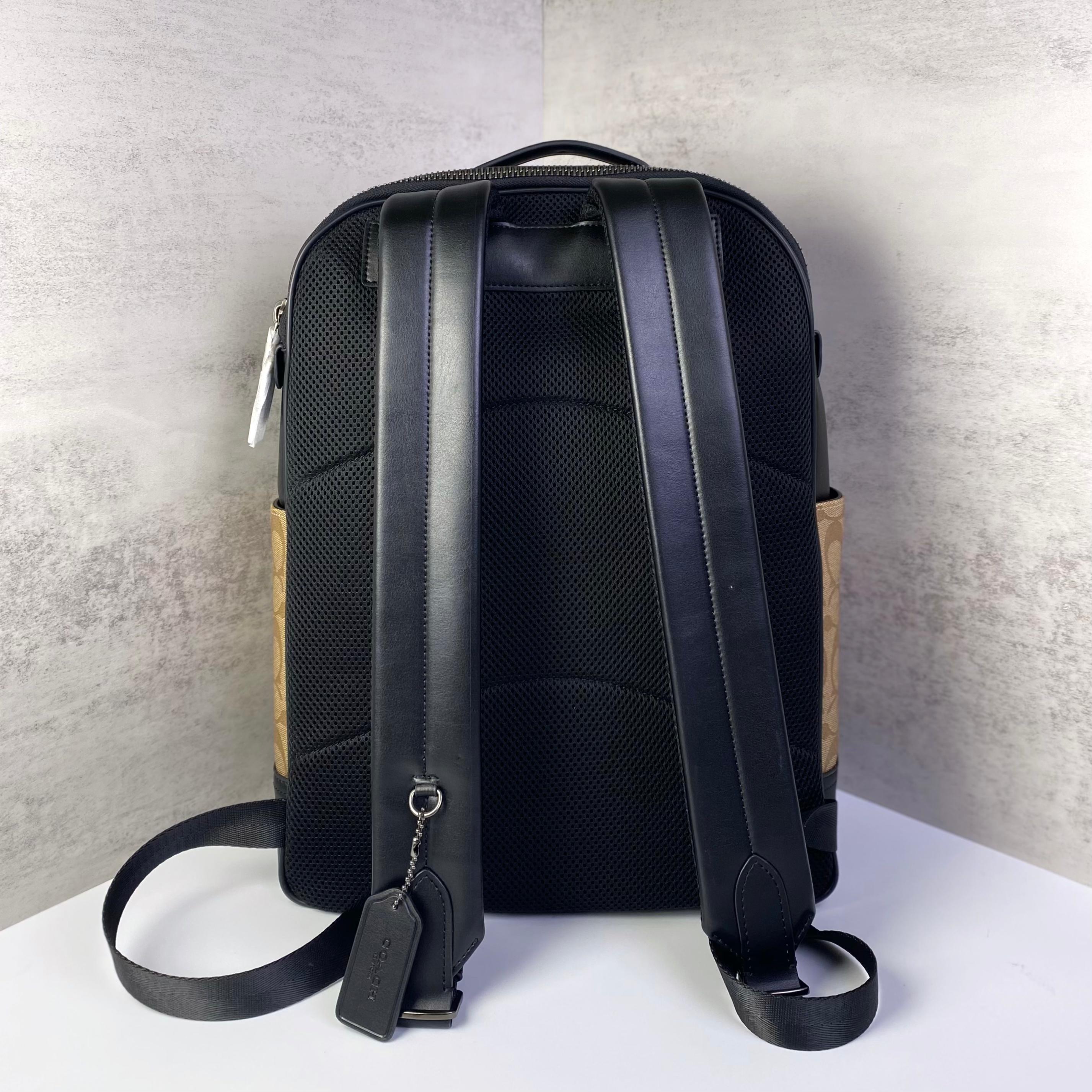 Balo Coach Graham Men Backpack In Signature Canvas DS Brown