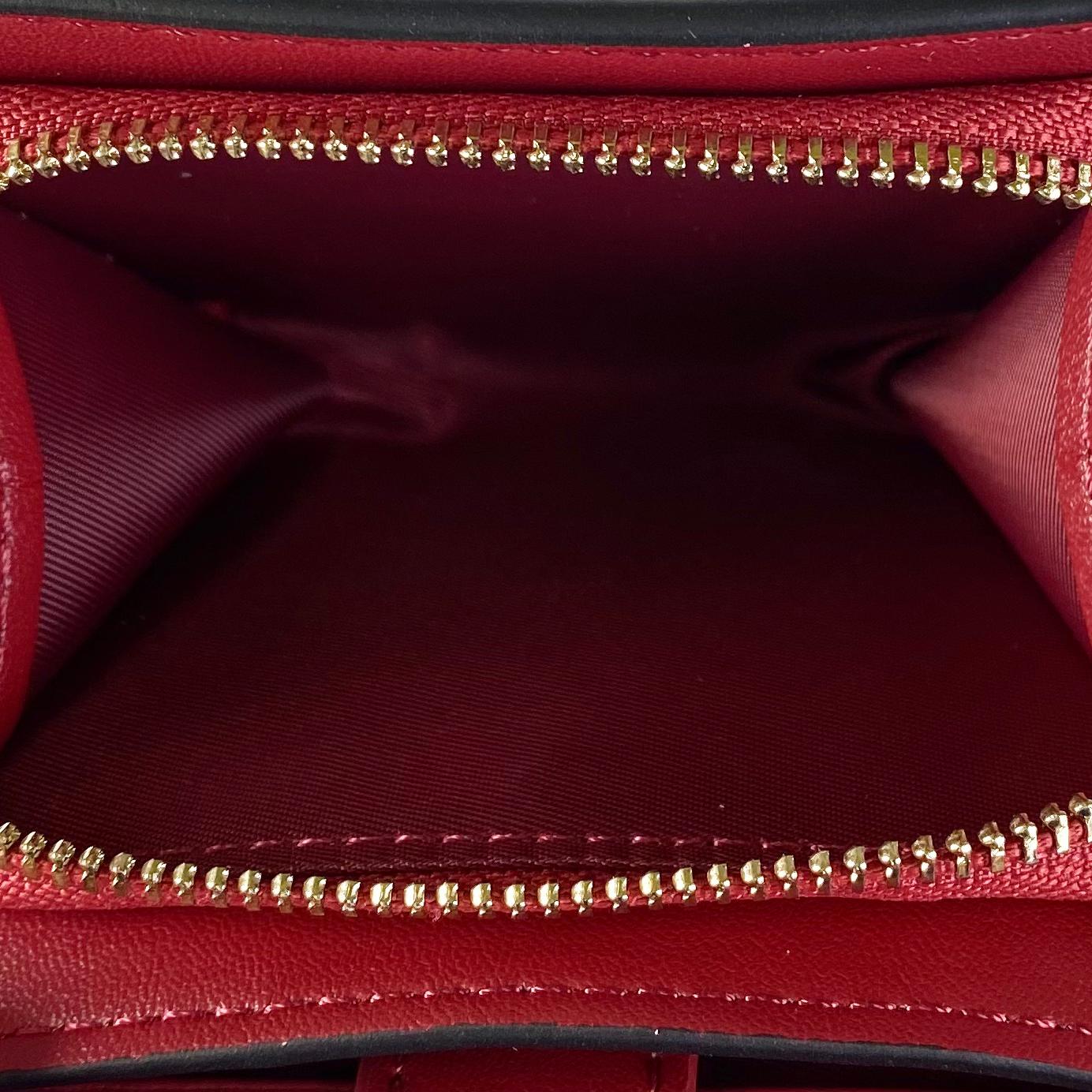Ví Coach Snap Wallet In Signature Canvas With Cherry Print DS Brown