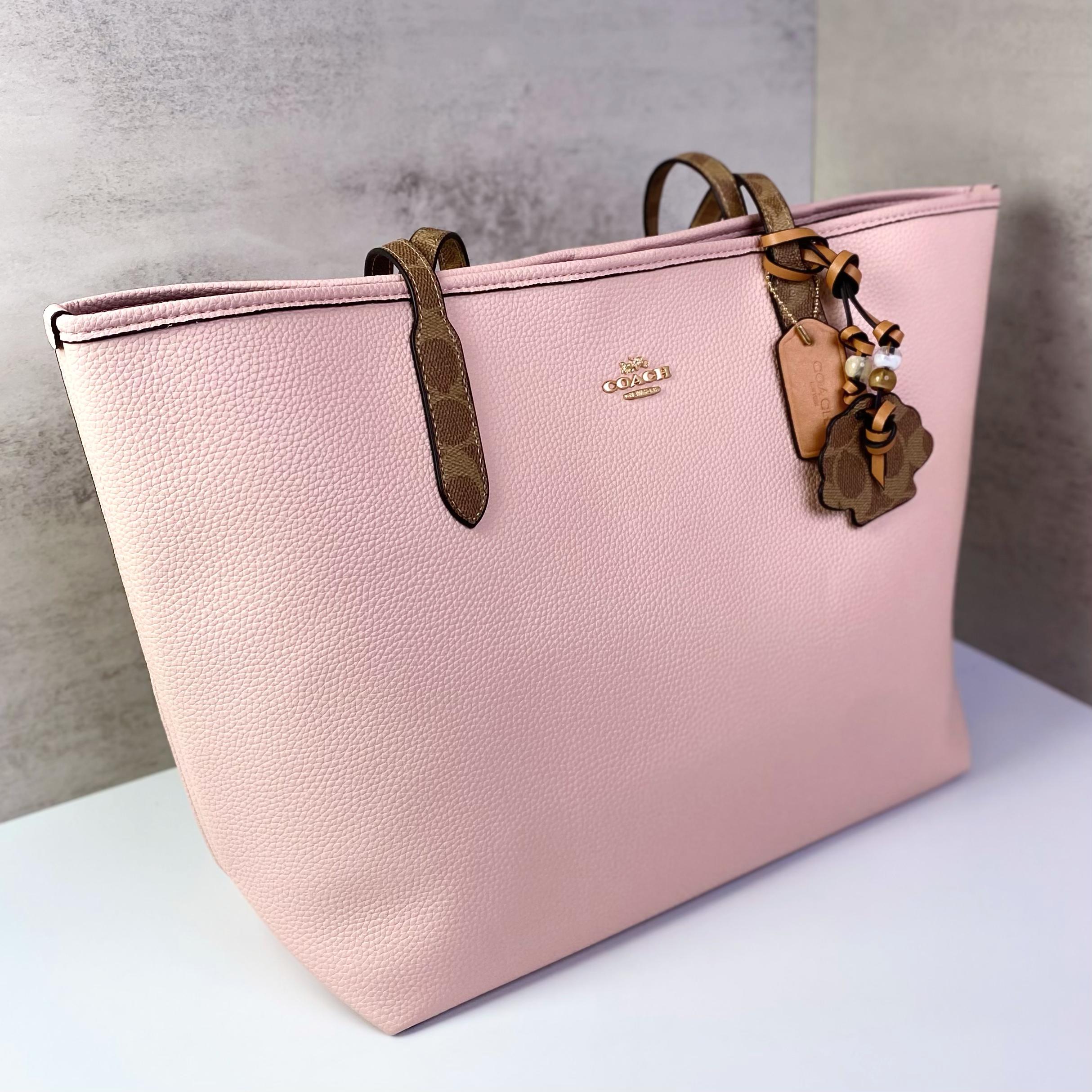 Túi Coach City Tote Bag With Shell Charm DS L.Pink