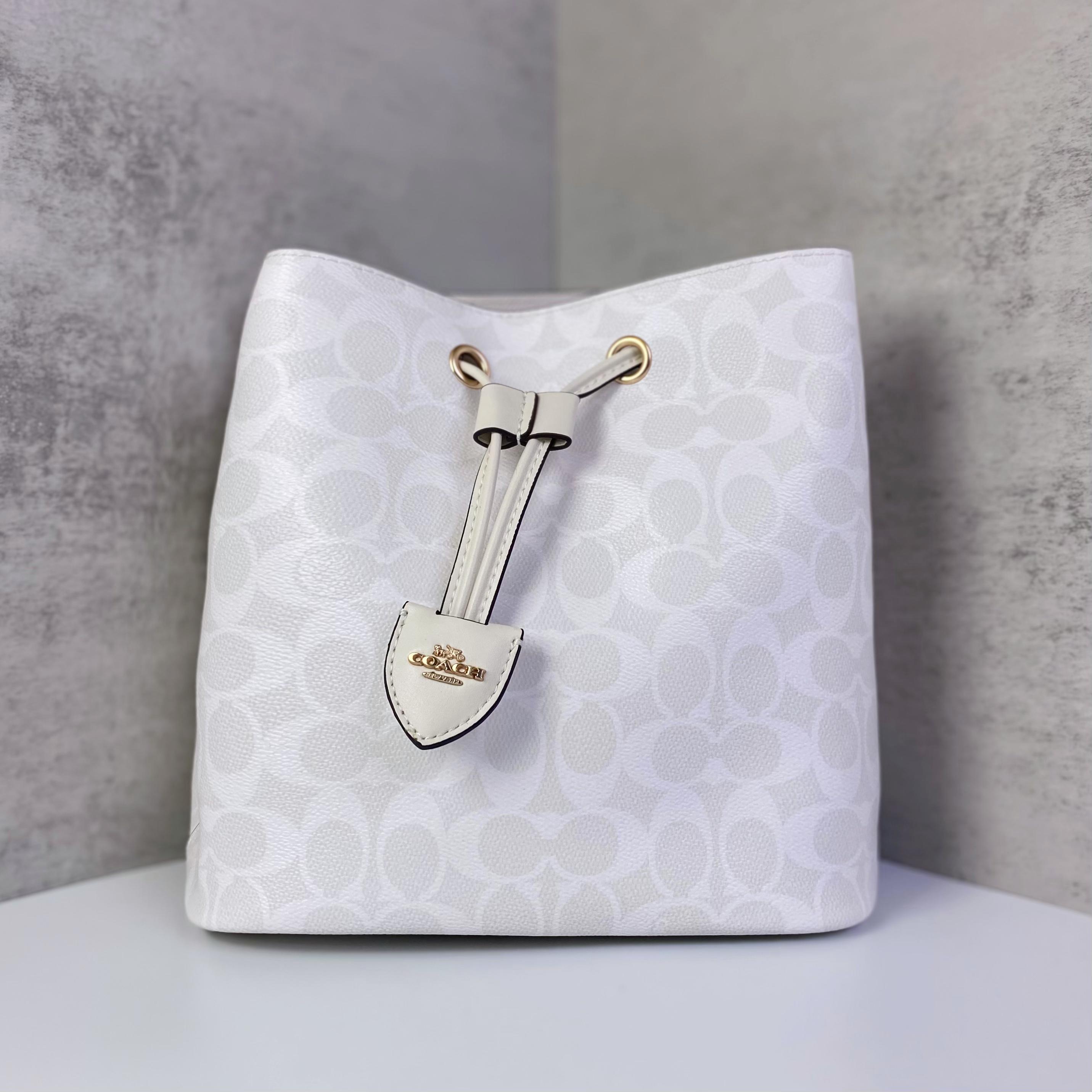 Túi Coach Rowan Bucket Bag In Signature Canvas DS White