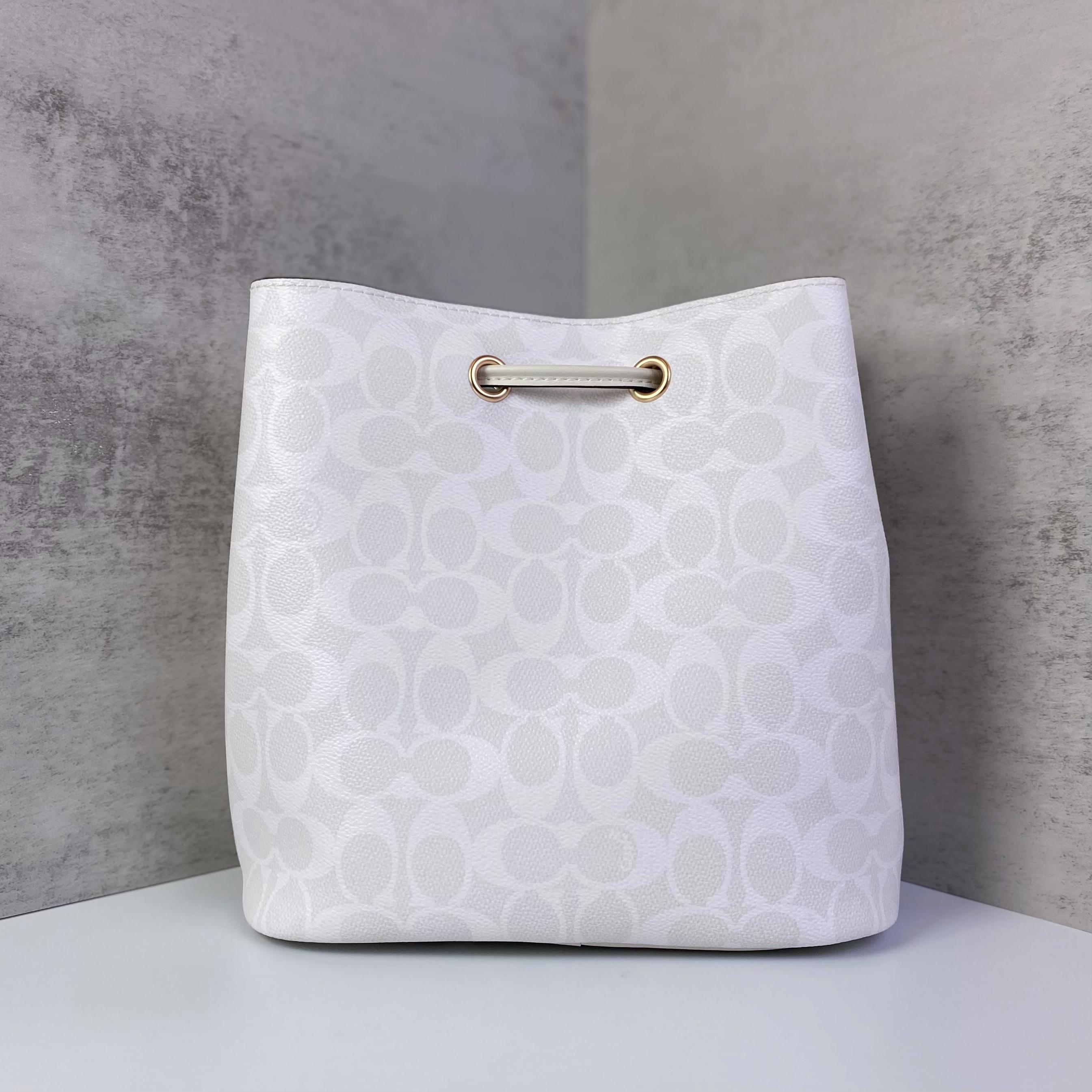Túi Coach Rowan Bucket Bag In Signature Canvas DS White