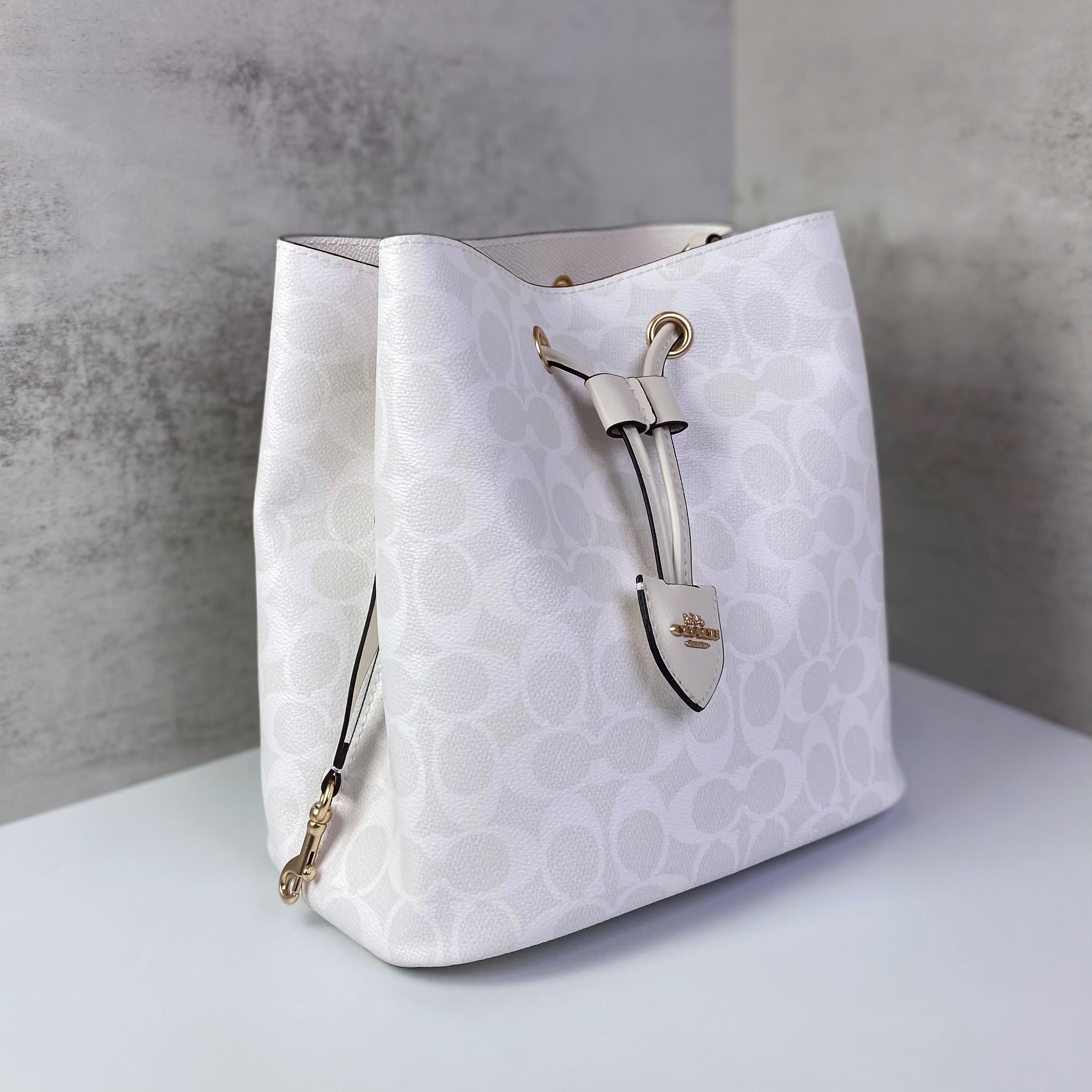 Túi Coach Rowan Bucket Bag In Signature Canvas DS White