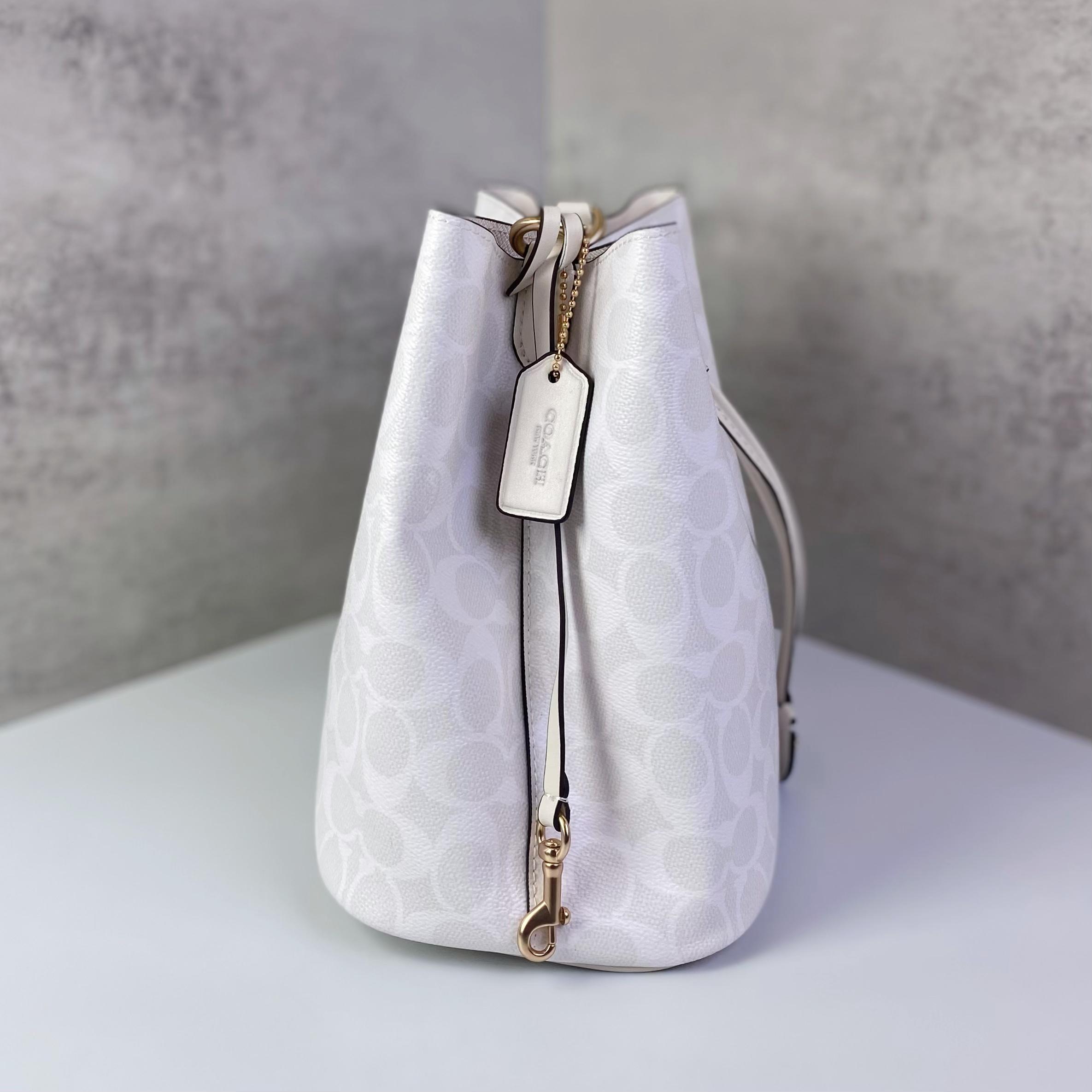 Túi Coach Rowan Bucket Bag In Signature Canvas DS White