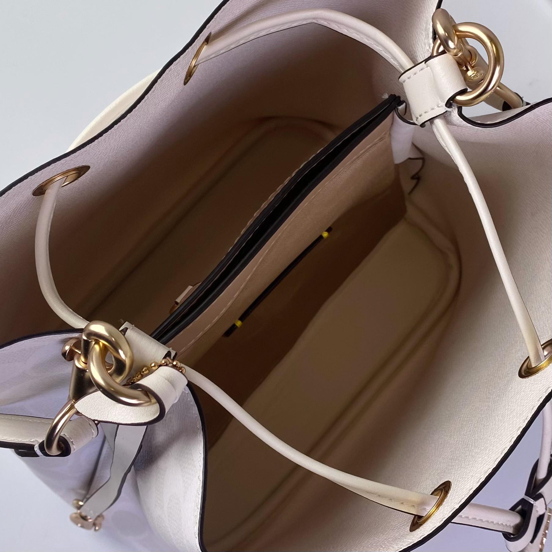 Túi Coach Rowan Bucket Bag In Signature Canvas DS White