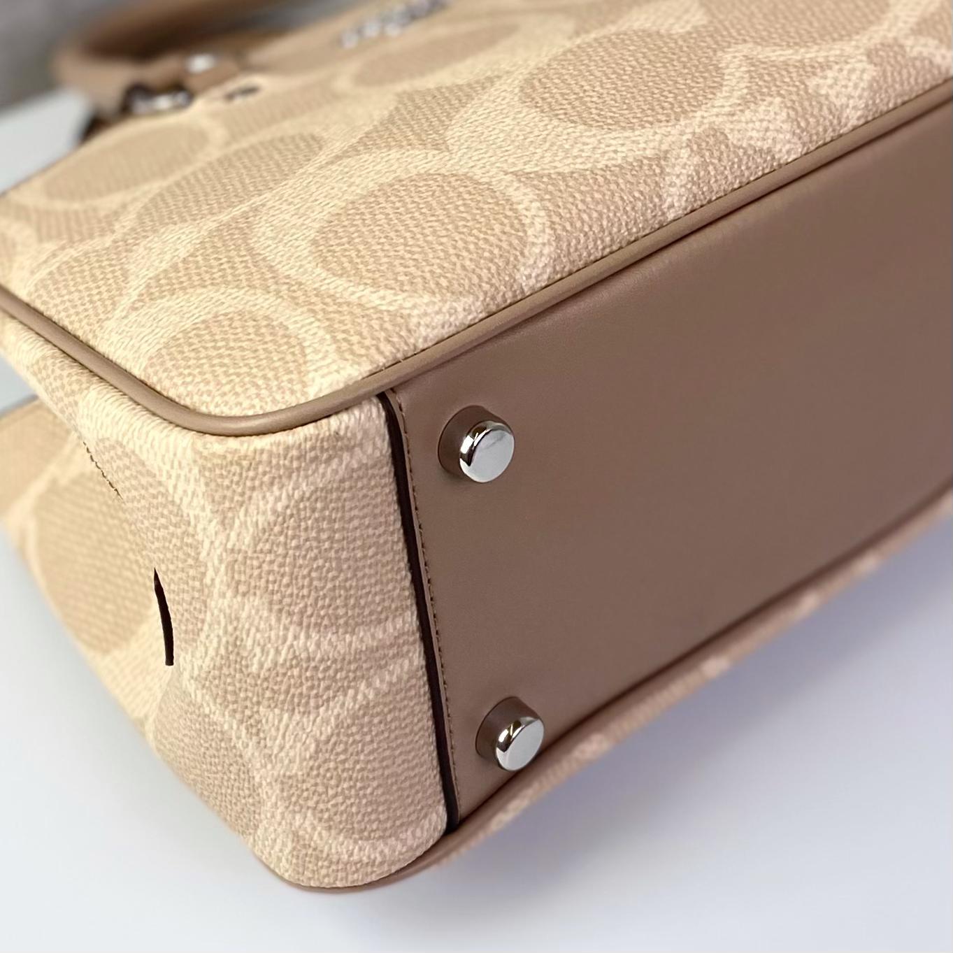 Túi Savannah Small Carryall Bag In Signature Canvas DS Beige