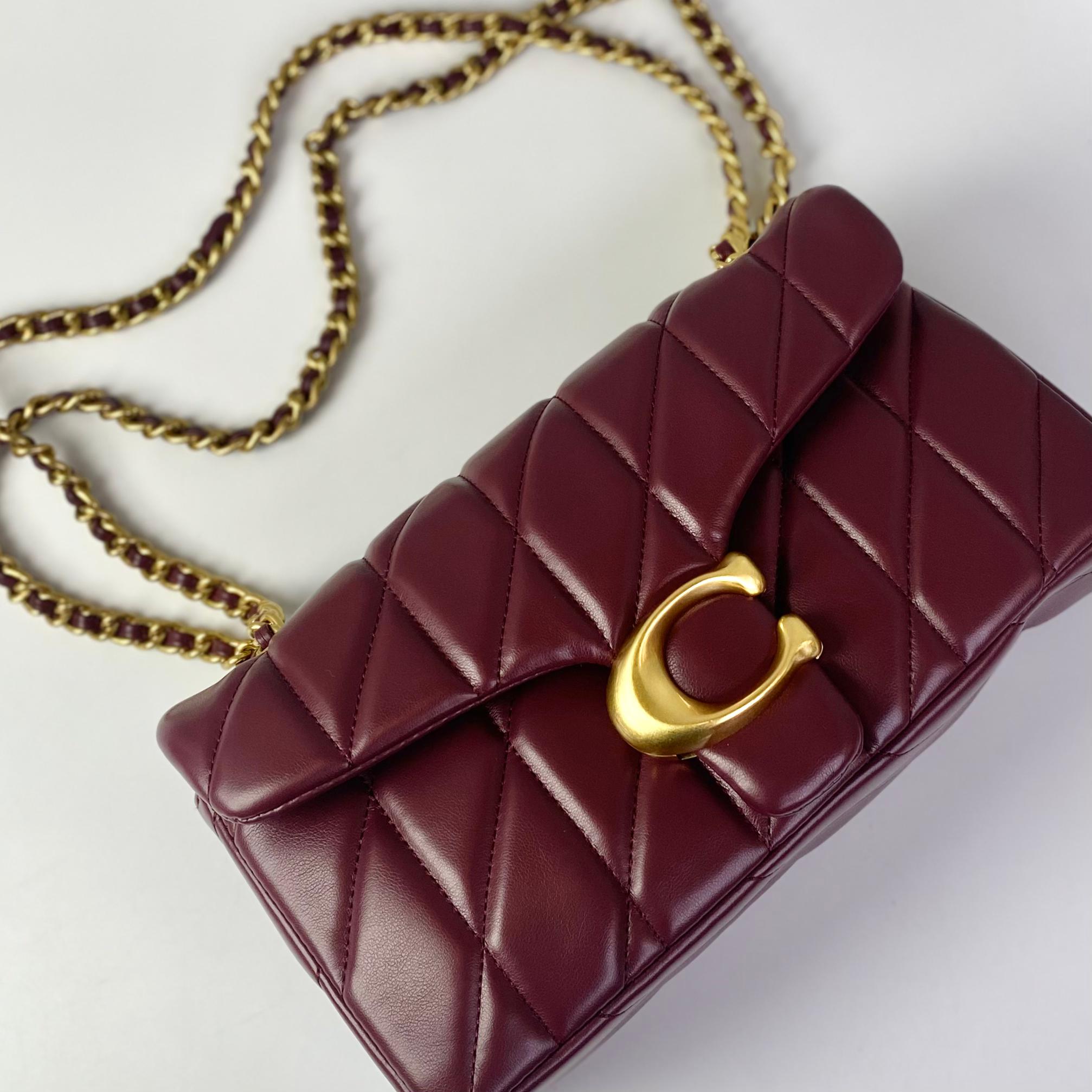 Túi Coach Tabby 26 Shoulder Quilting DS Red/Gold -